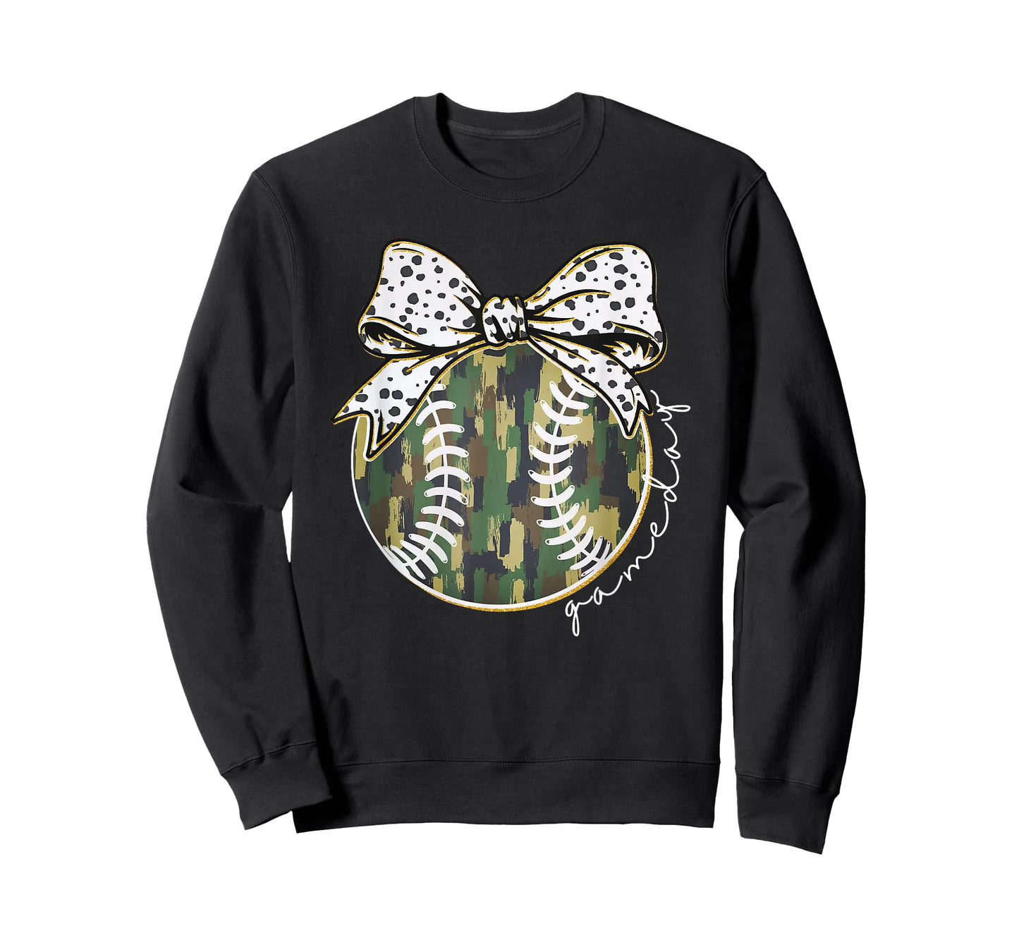 Camouflage Baseball Coquette Game Day Baseball Mama Women T-Shirt