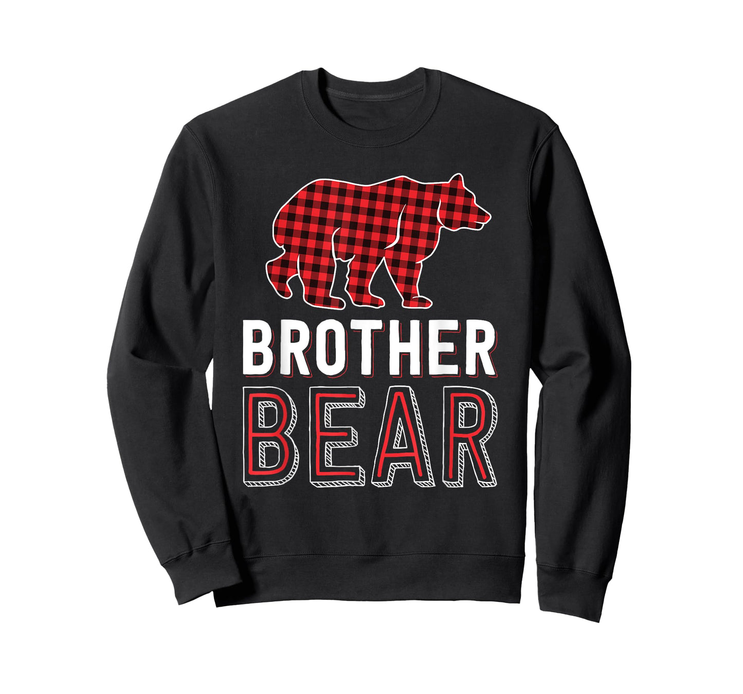Brother Bear Red Buffalo Plaid Matching Family Christmas T-Shirt