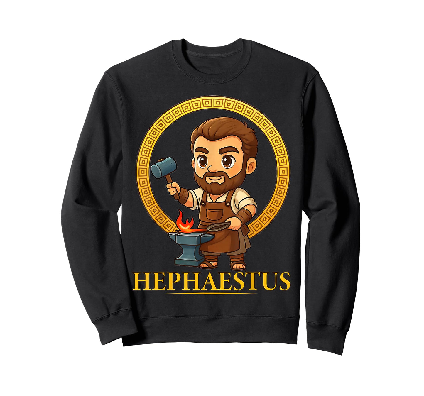 Cute Greek Mythology God Hephaestus Ancient Greece Chibi T-Shirt