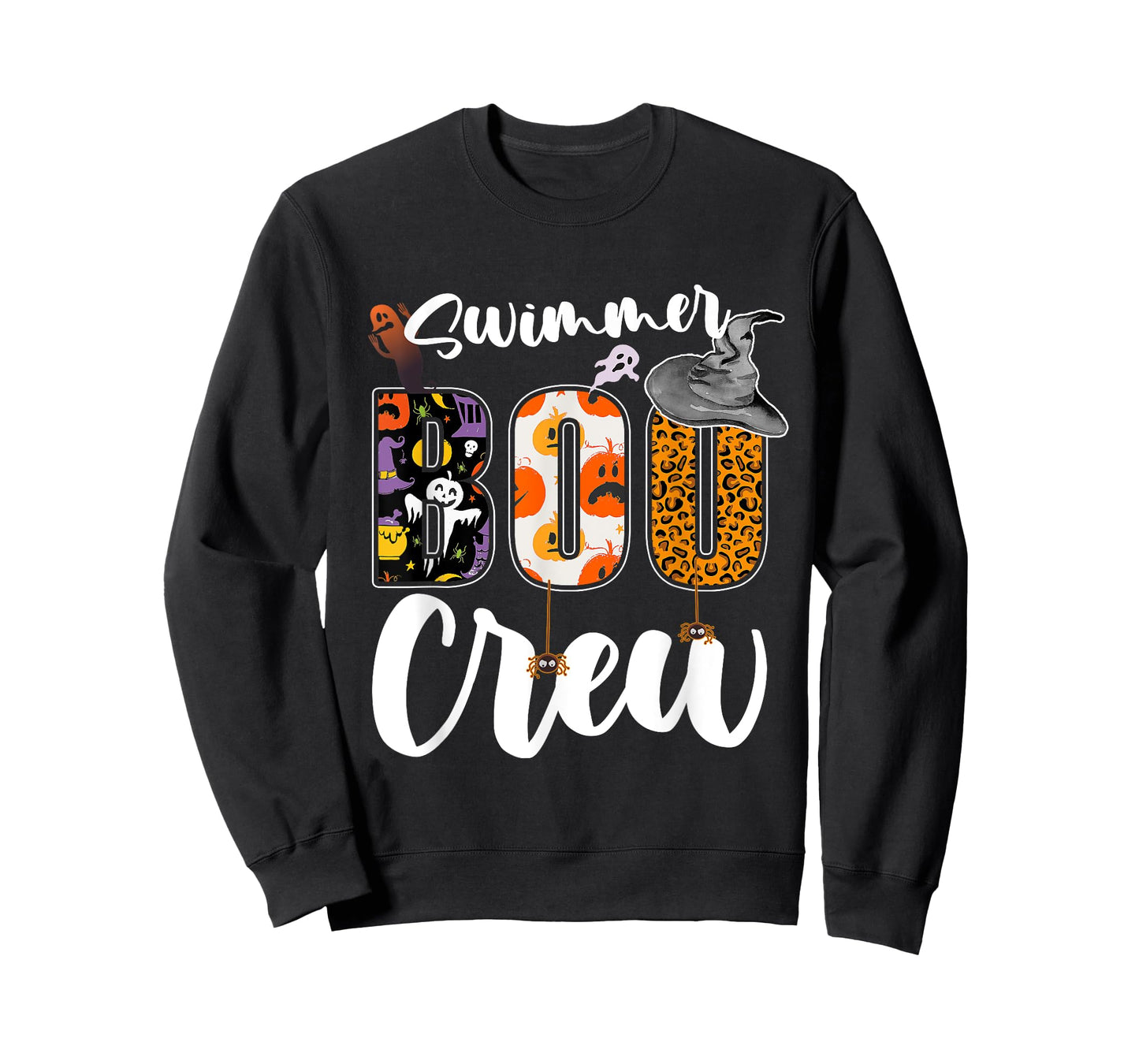 Swimmer Boo Crew Halloween Matching Swim Coach T-Shirt