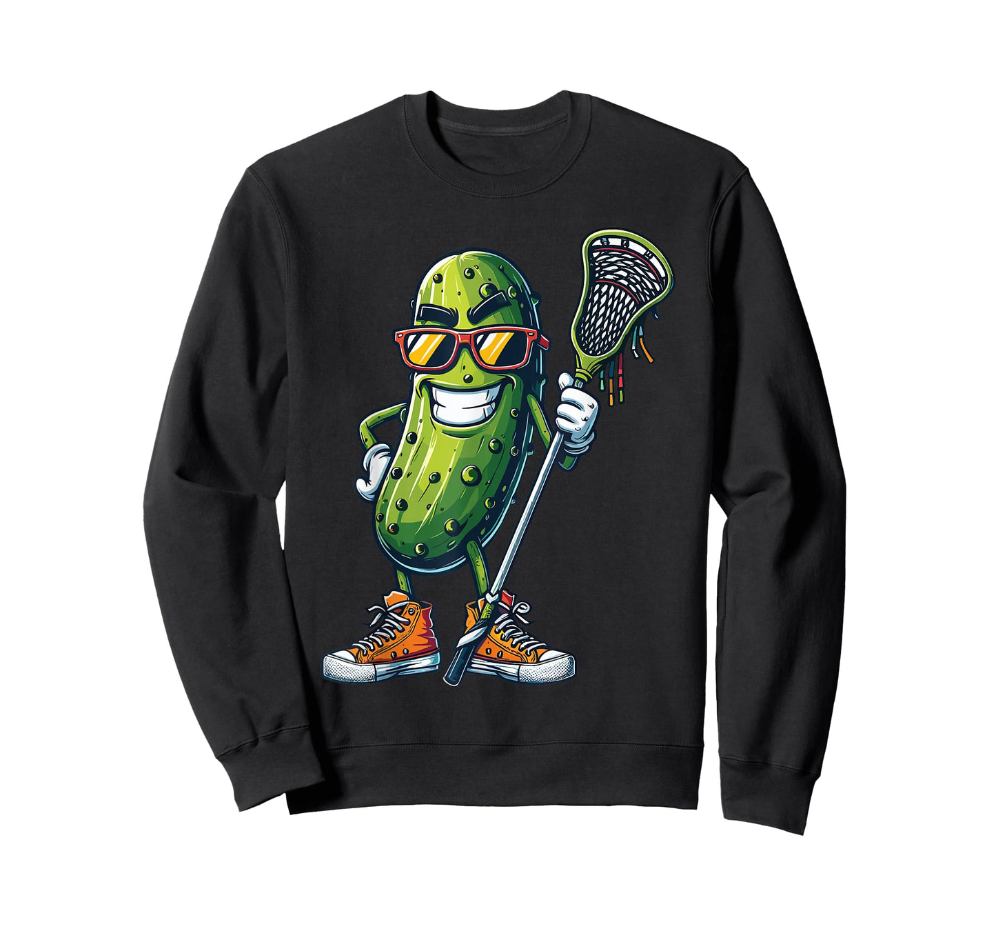 Pickle Playing Lacrosse Funny Boys Youth Pickle Lacrosse T-Shirt