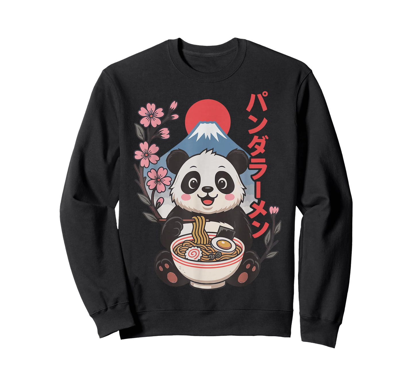 Anime Panda Eating Ramen Japanese Japan T-Shirt
