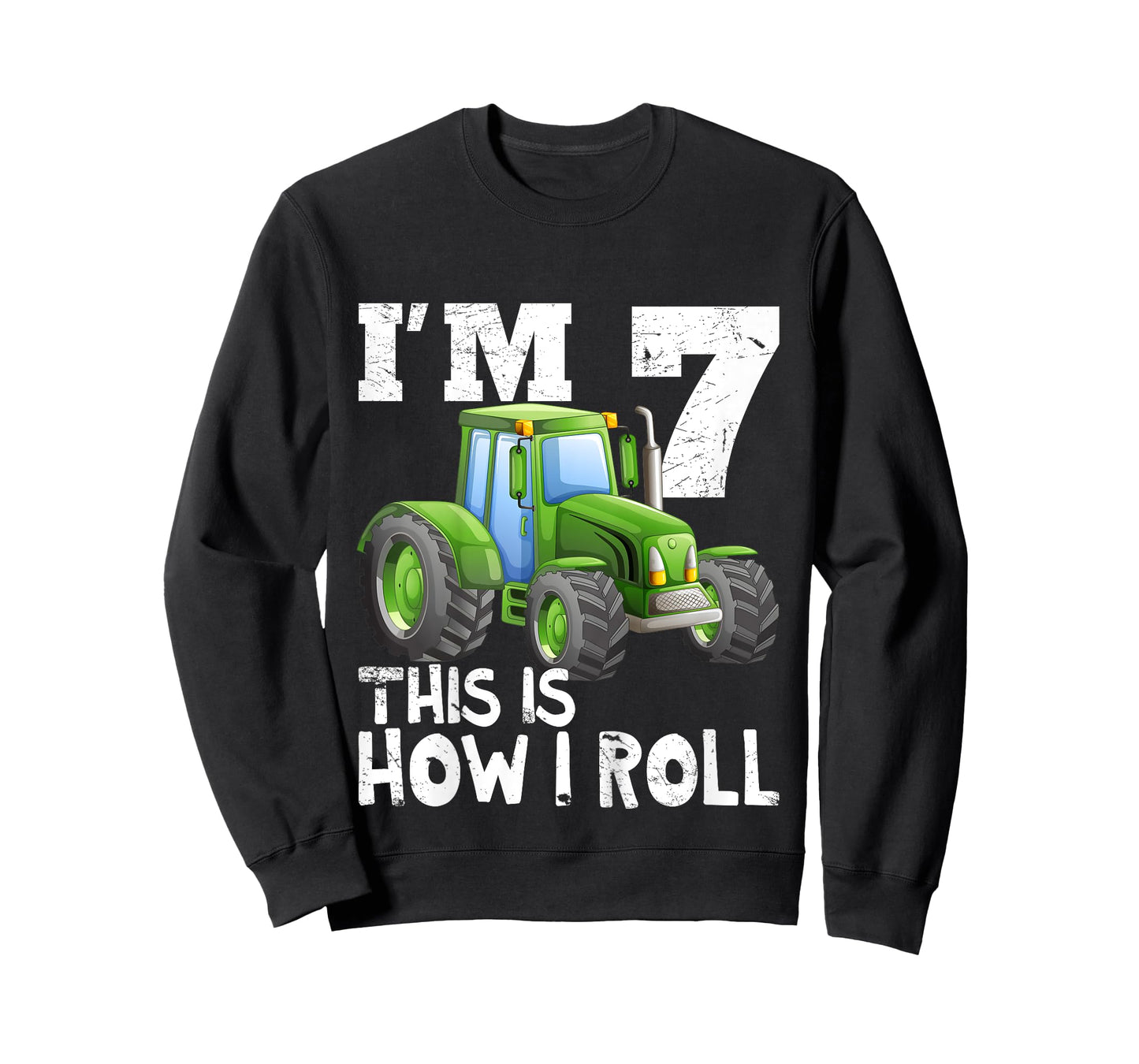 Kids Farm Tractor 7th Birthday Party Shirt 7 Years Old T-Shirt