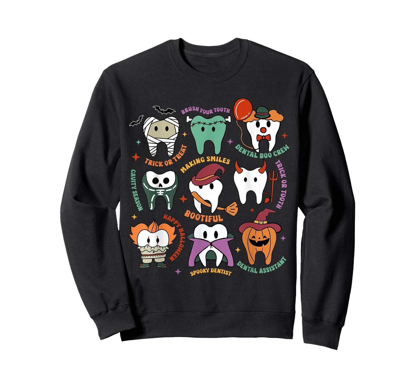 Halloween Dental Boo Crew Dentist Costume Teeth Women Men T-Shirt