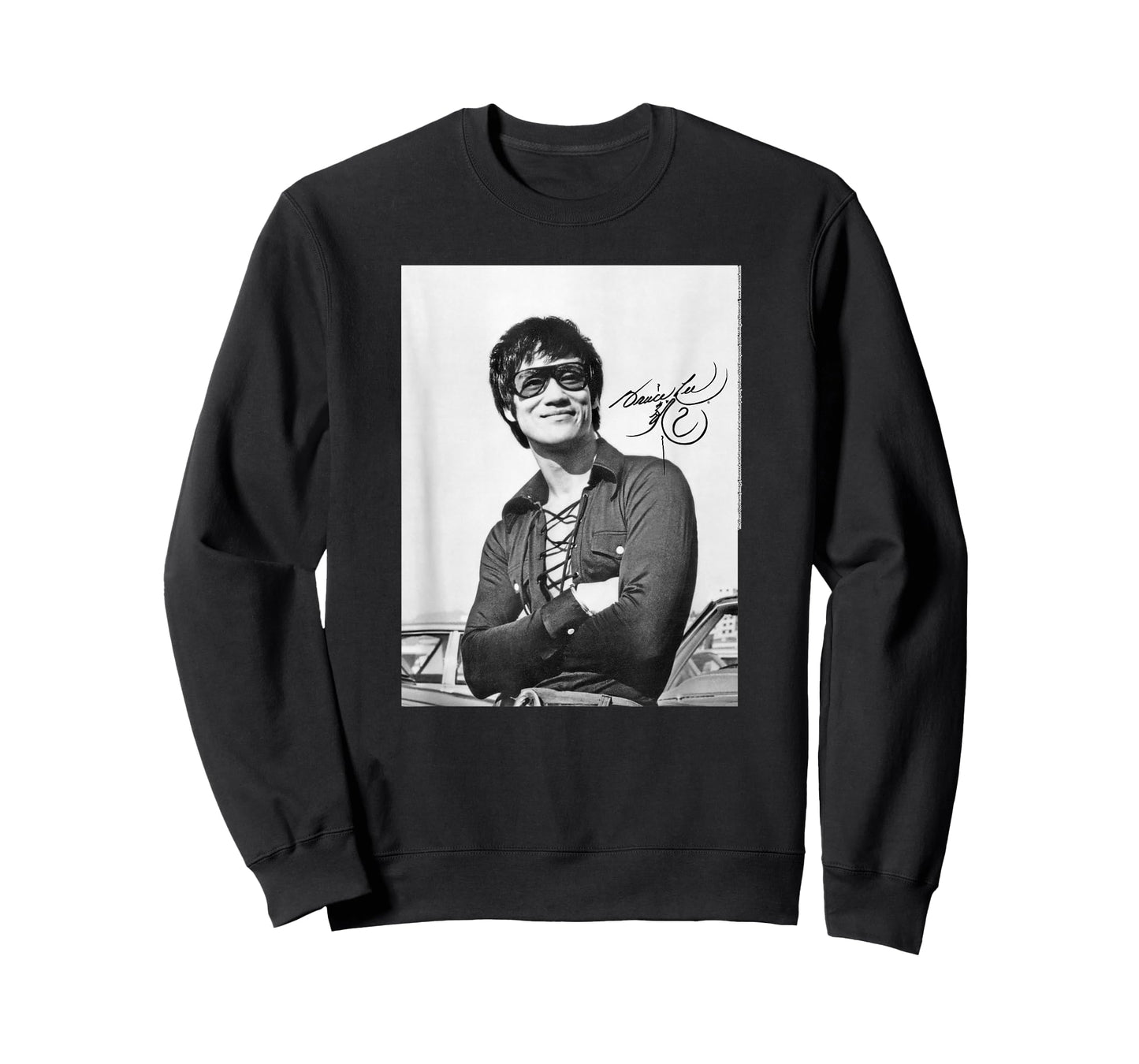 Bruce Lee Black and White Vintage Portrait Cool Pose 1970's T-Shirt