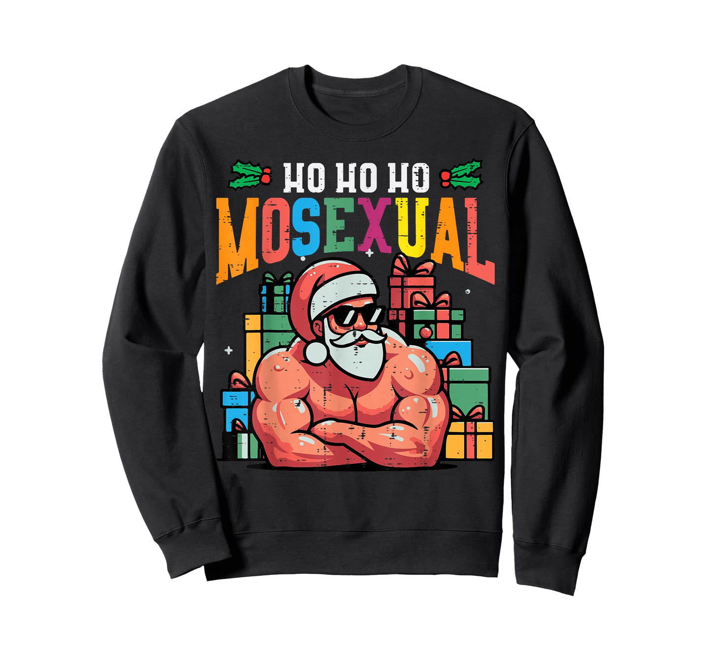 Christmas Ho Homosexual Funny Xmas Gay Pride Santa Lgbt Men T-Shirt