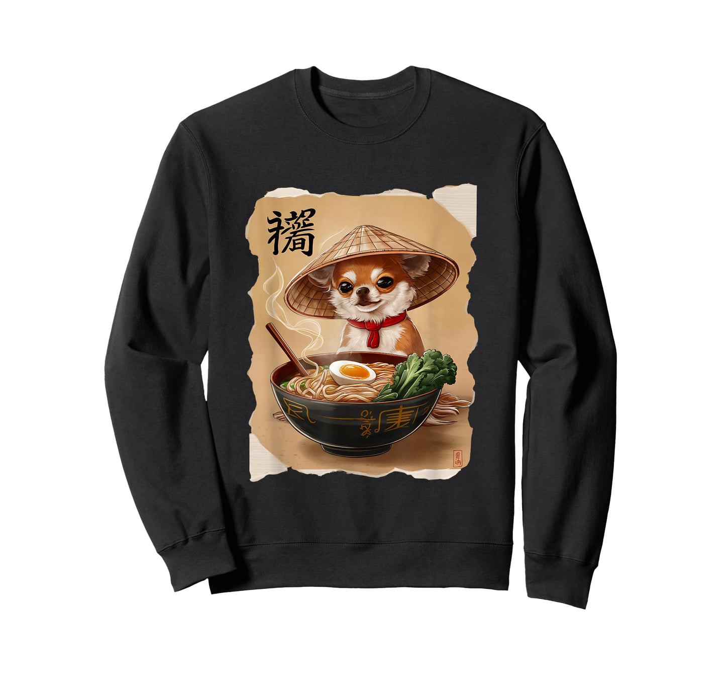 Men Woman Kawaii Eating Ramen Japanese Chihuahua T-Shirt