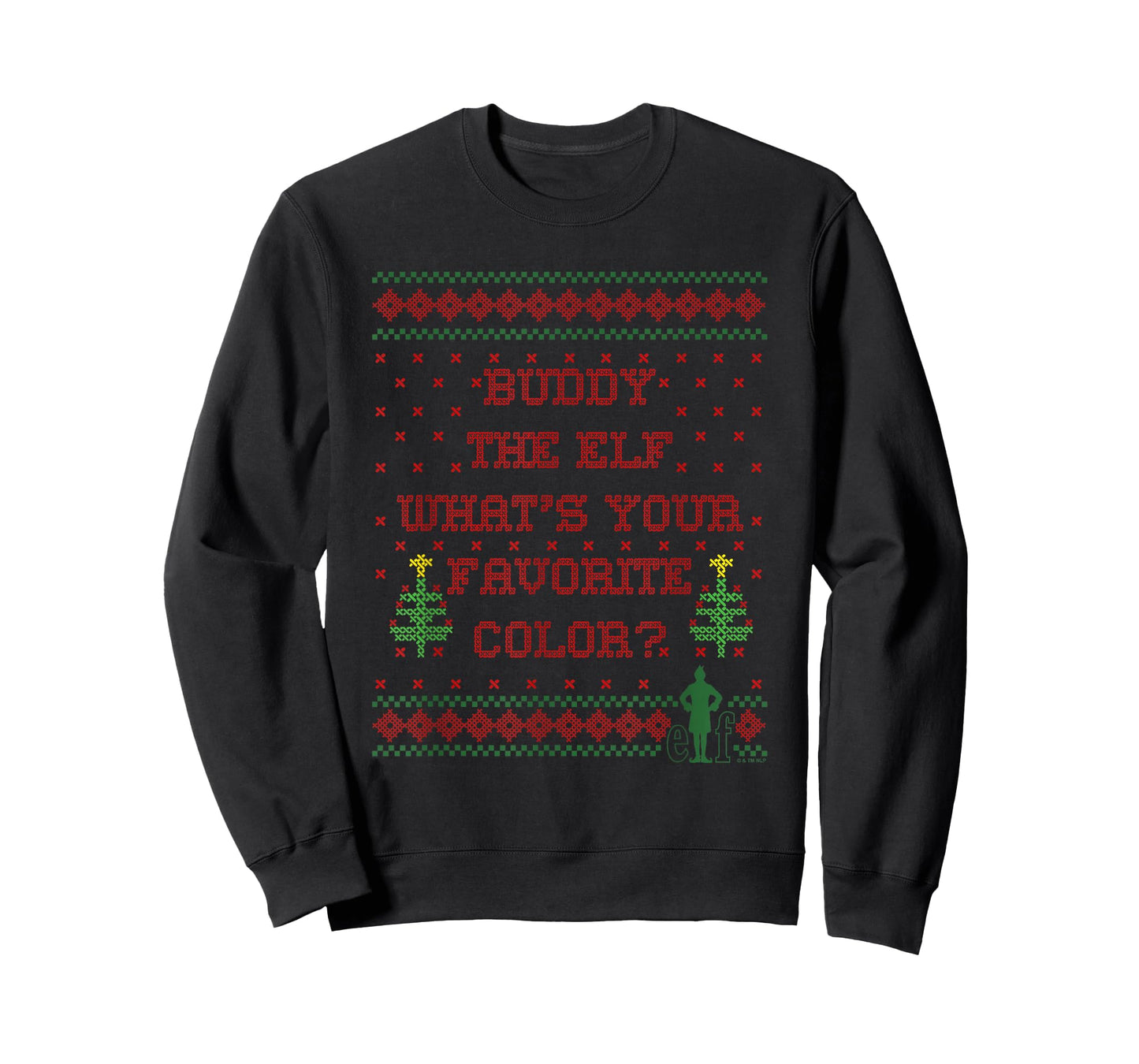 Elf What's Your Favorite Color Faux Sweater T-Shirt