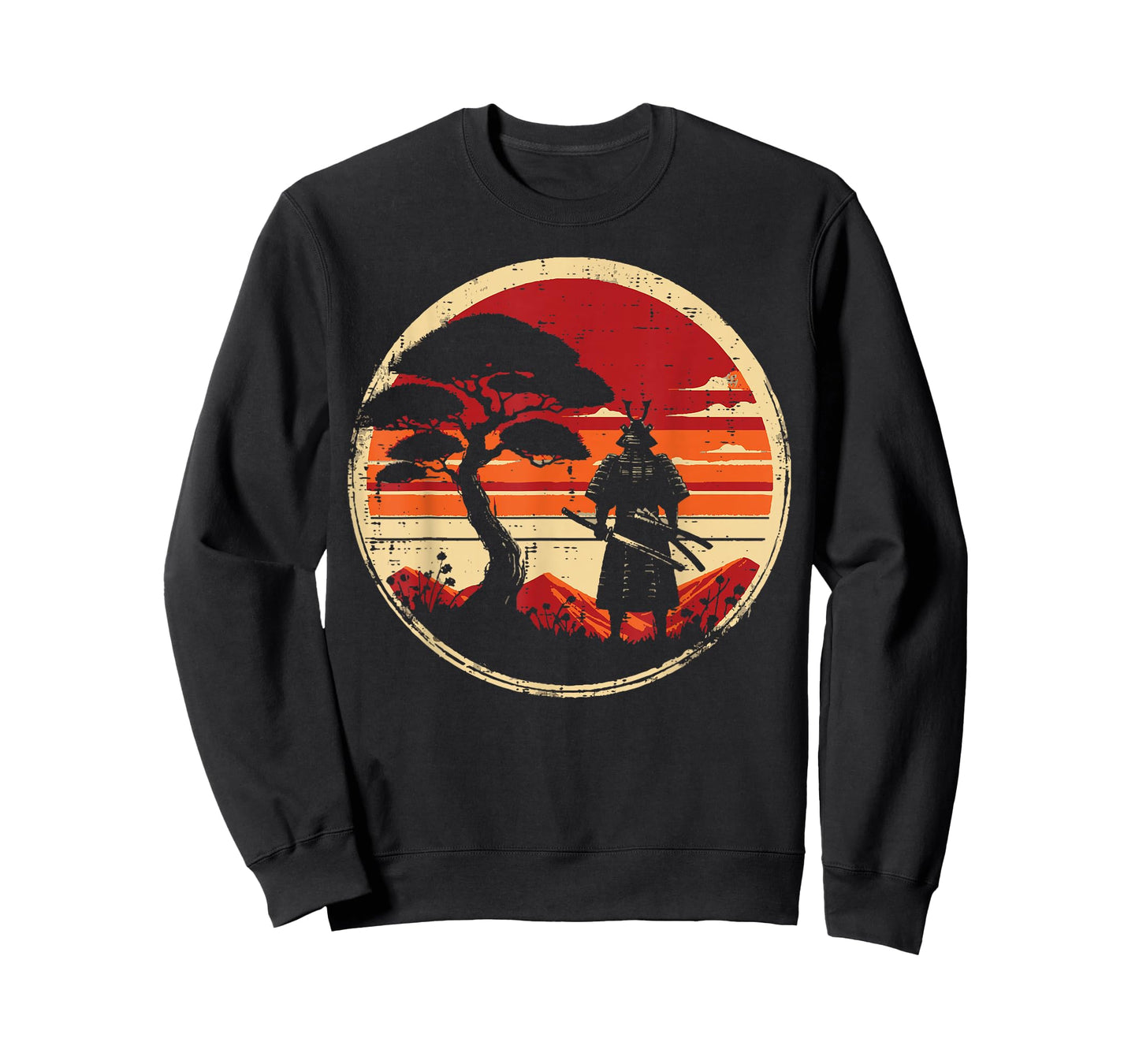 Japanese Art Samurai Retro Sunset Warrior Men Women Kids T-Shirt