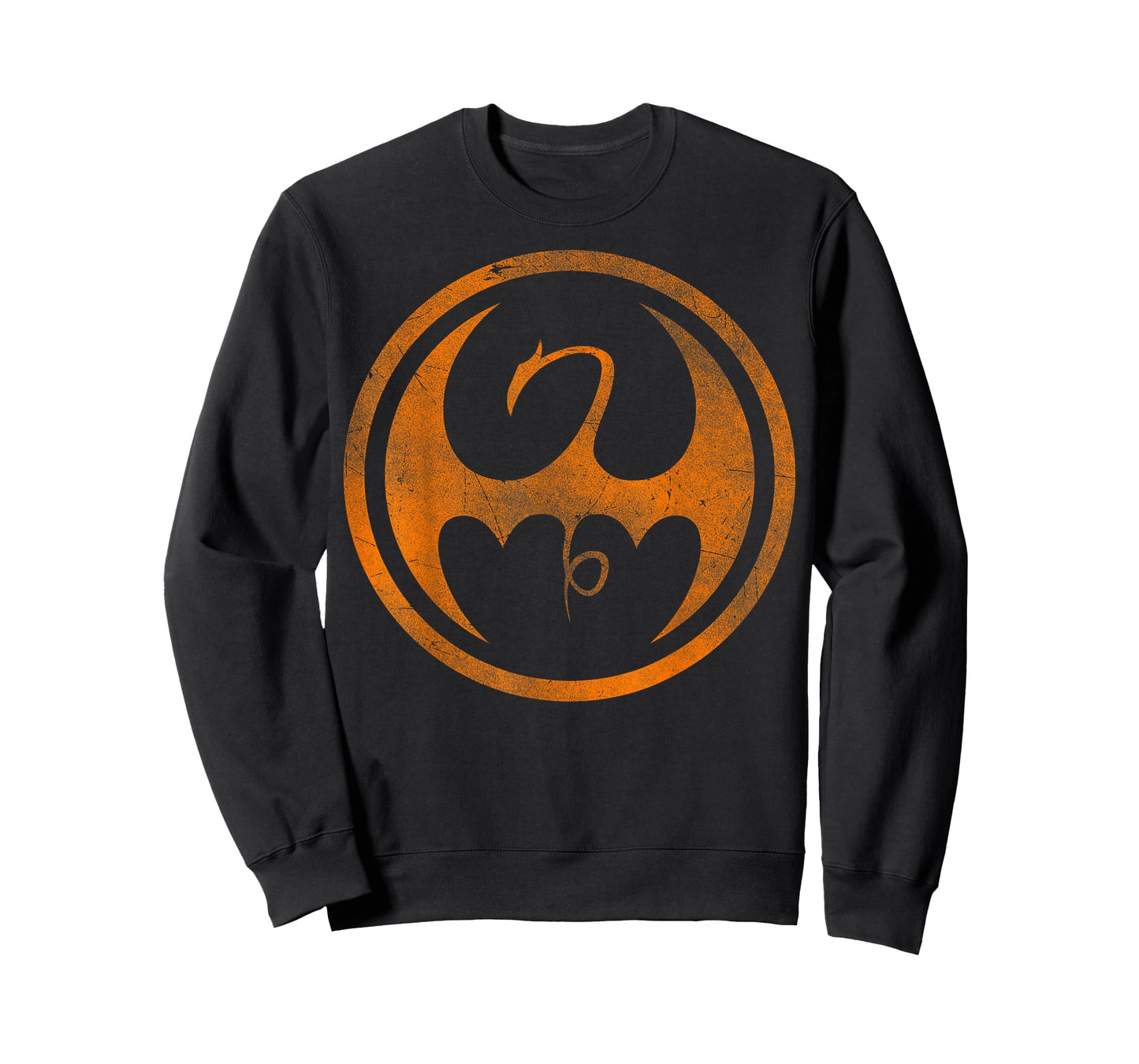 Marvel Iron Fist Dragon Logo Orange Tonal Cut-Out Halloween T-Shirt