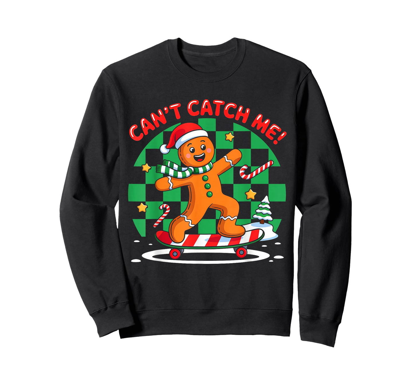 Can't Catch Me Gingerbread Christmas Cookies Toddler Boys T-Shirt