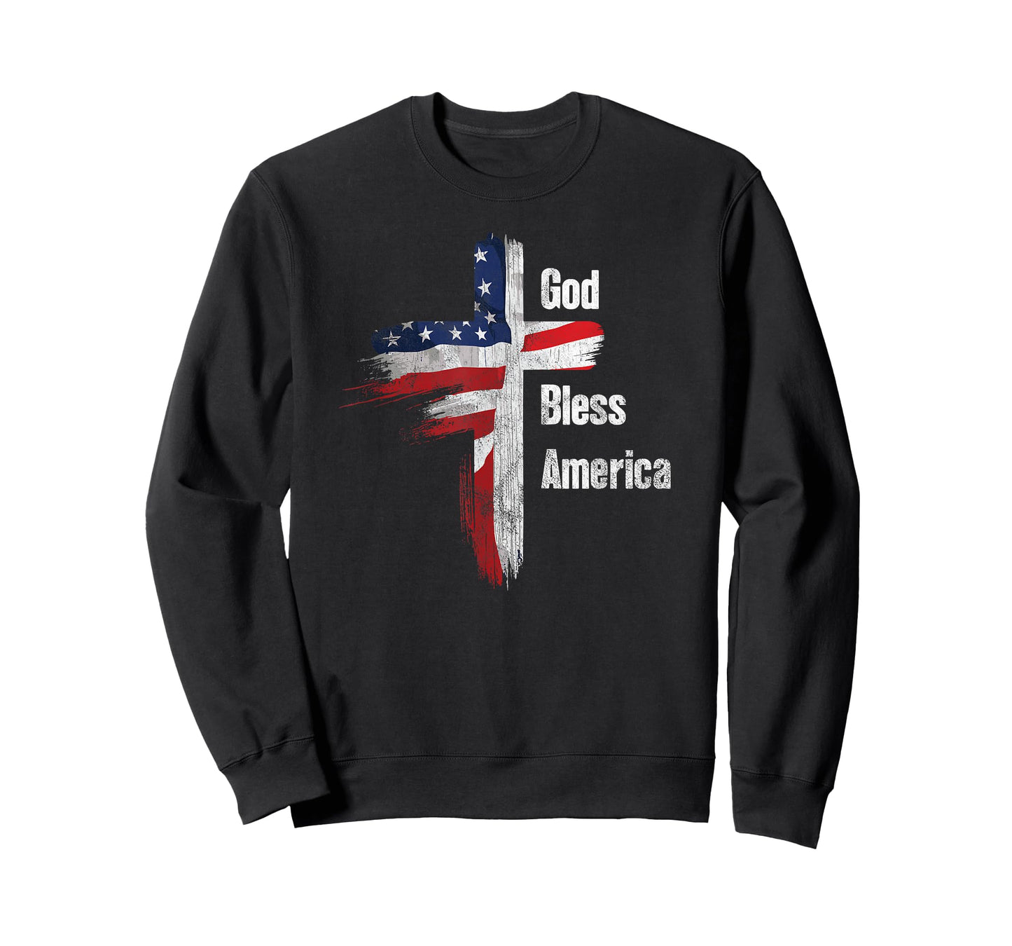 God Bless America 4th of July Christian Patriot USA Flag T-Shirt