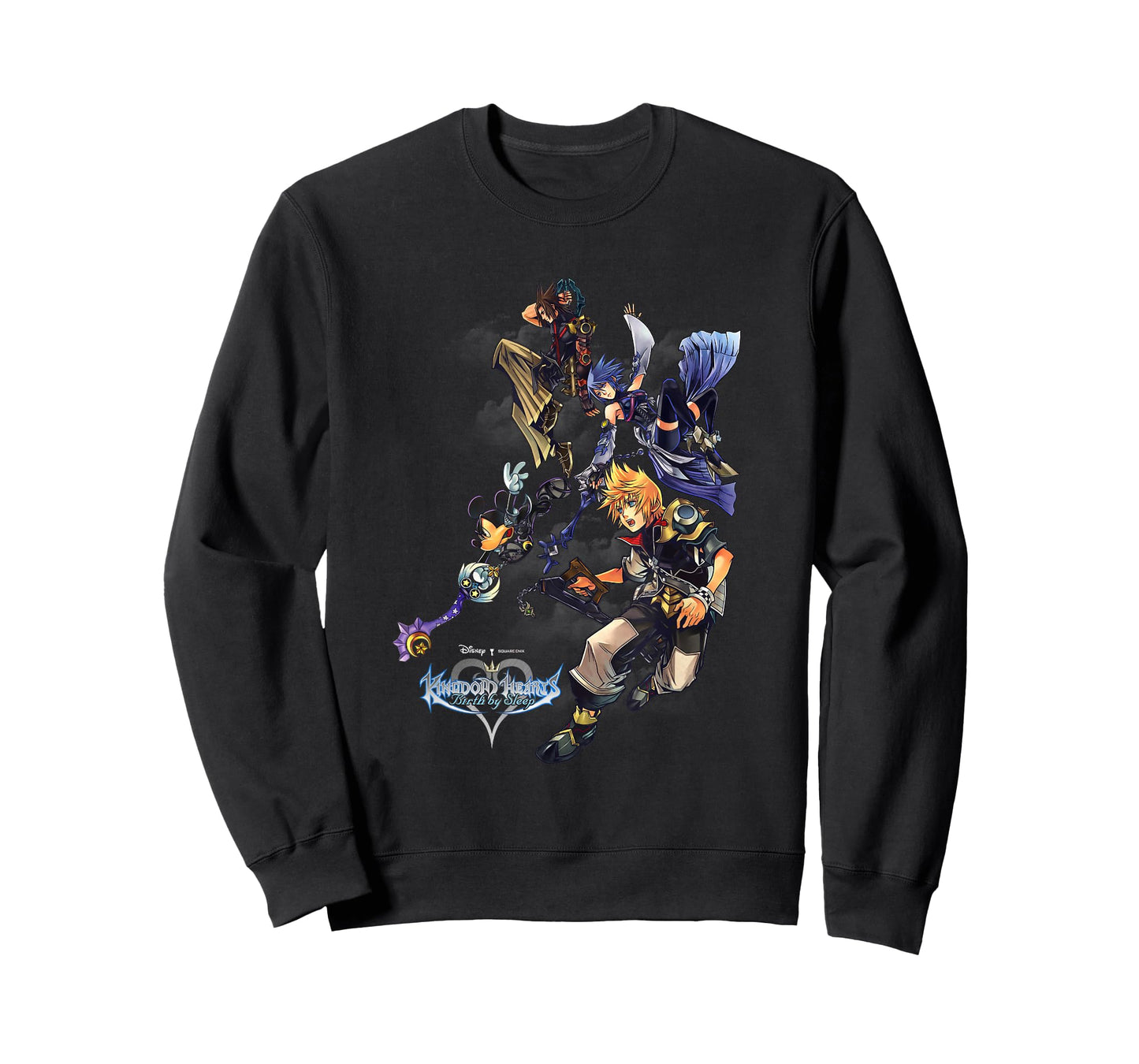 Disney Kingdom Hearts Mickey & Heroes Falling Group Shot T-Shirt