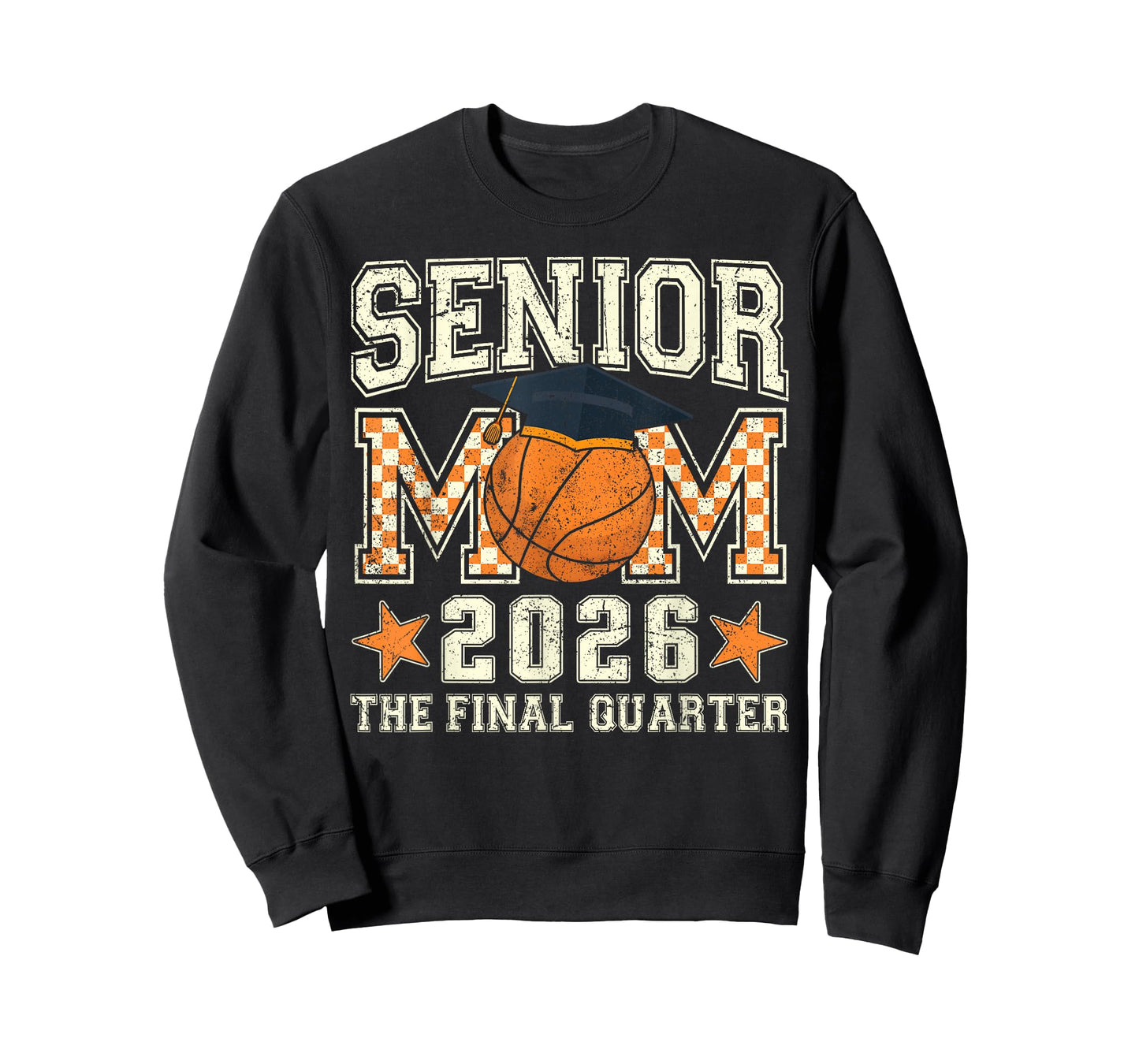 Senior Mom 2026 Basketball Graduation Quarter Men Women T-Shirt