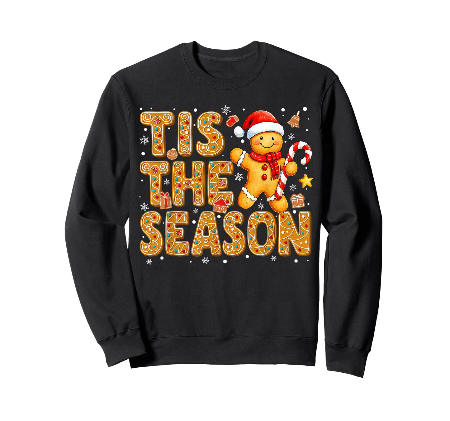 Tis The Season Gingerbread Santa Hat Christmas Cookie Women T-Shirt