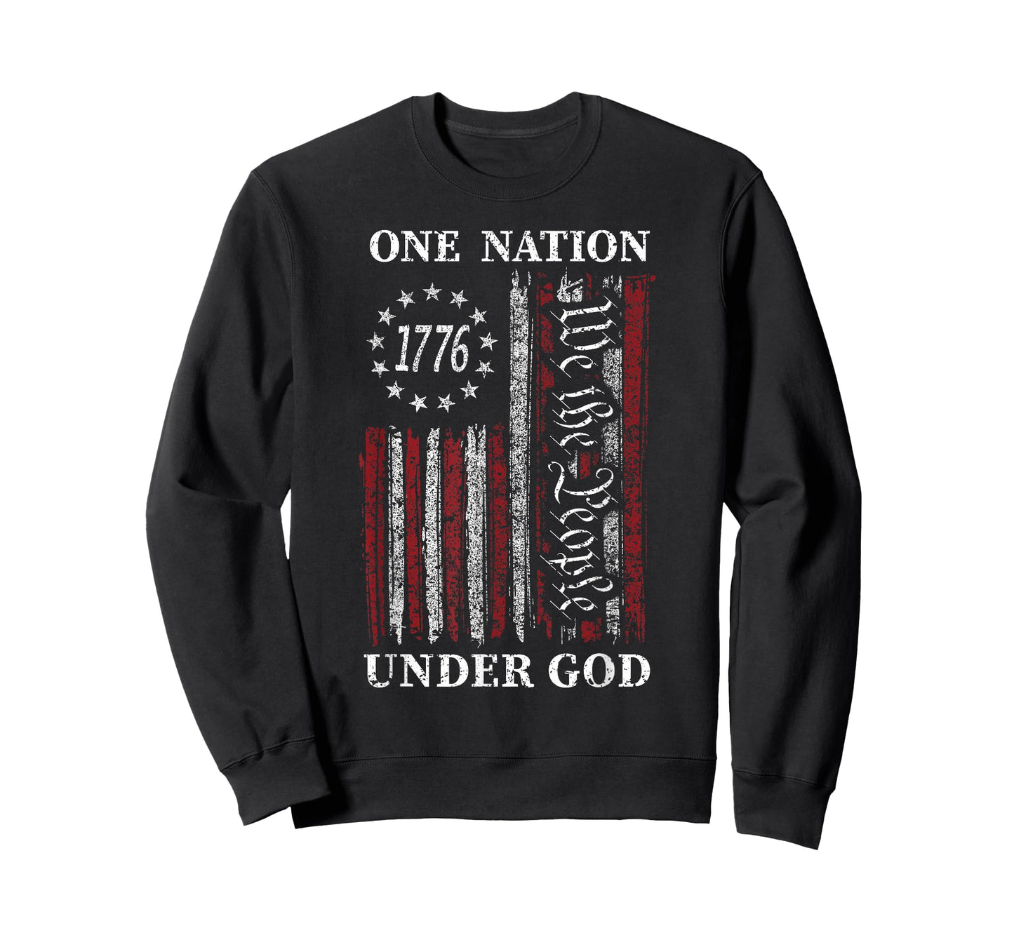 One Nation Under God Flag 4th of July Patriotic Christian T-Shirt