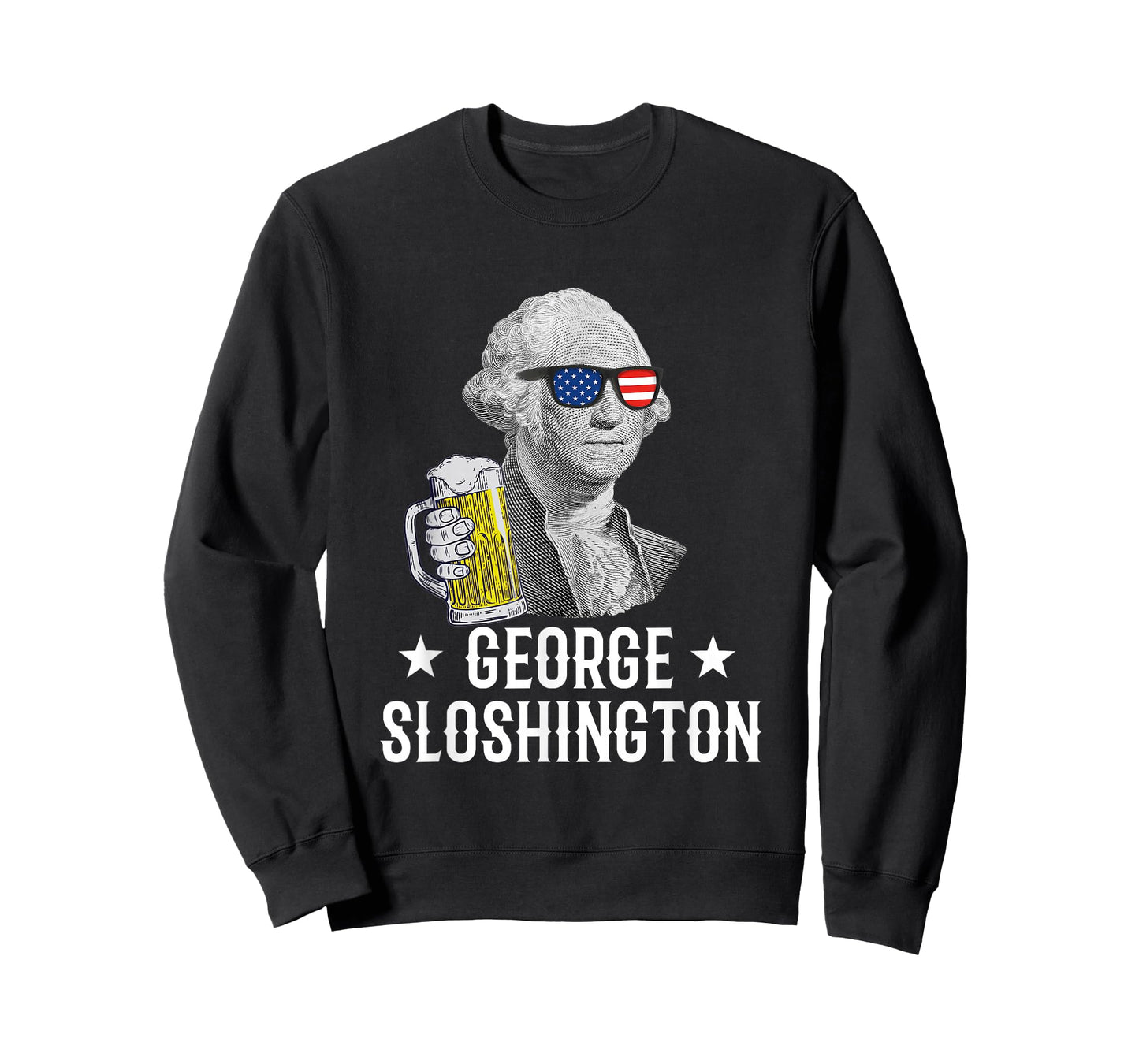 George Sloshington President George Washington Drinking Beer T-Shirt