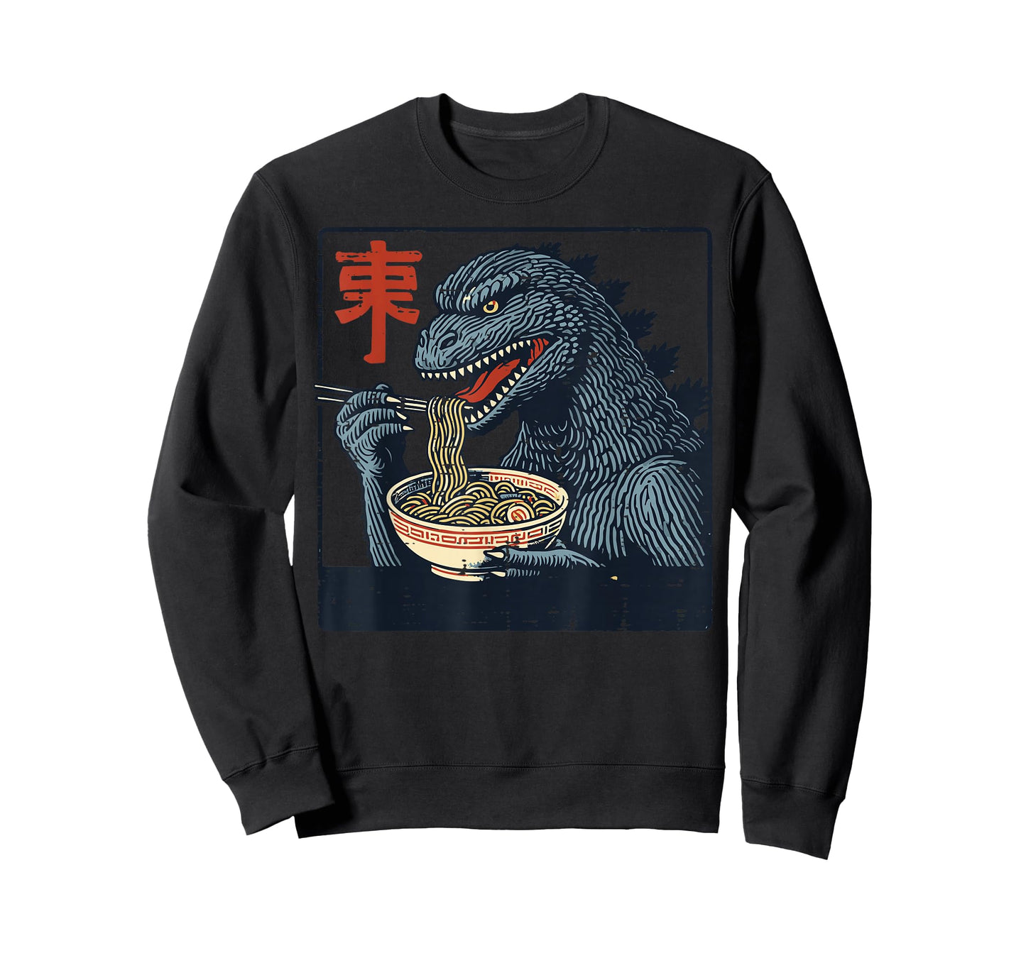 Japanese Kaiju Monster Ramen Ukiyo Art Noodle Women Men Kids T-Shirt