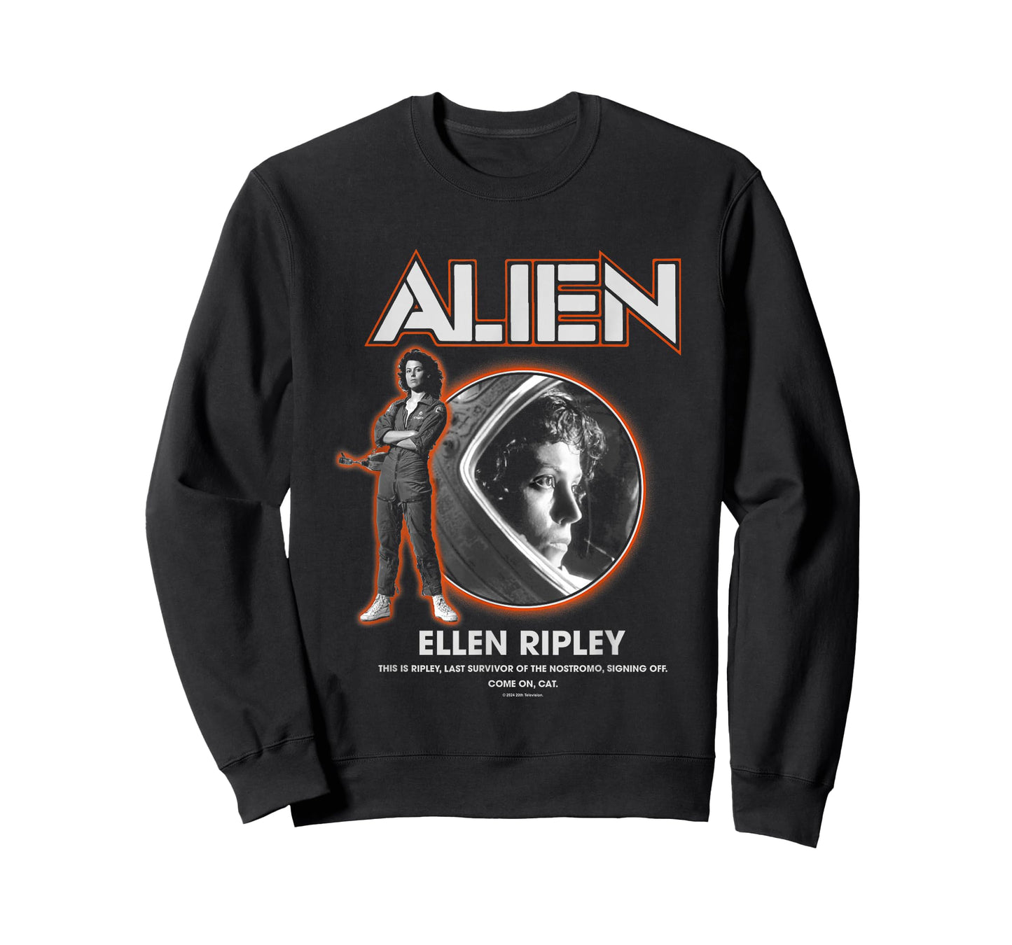 Aliens Iconic Ellen Ripley Last Survivor Retro Big Portrait T-Shirt