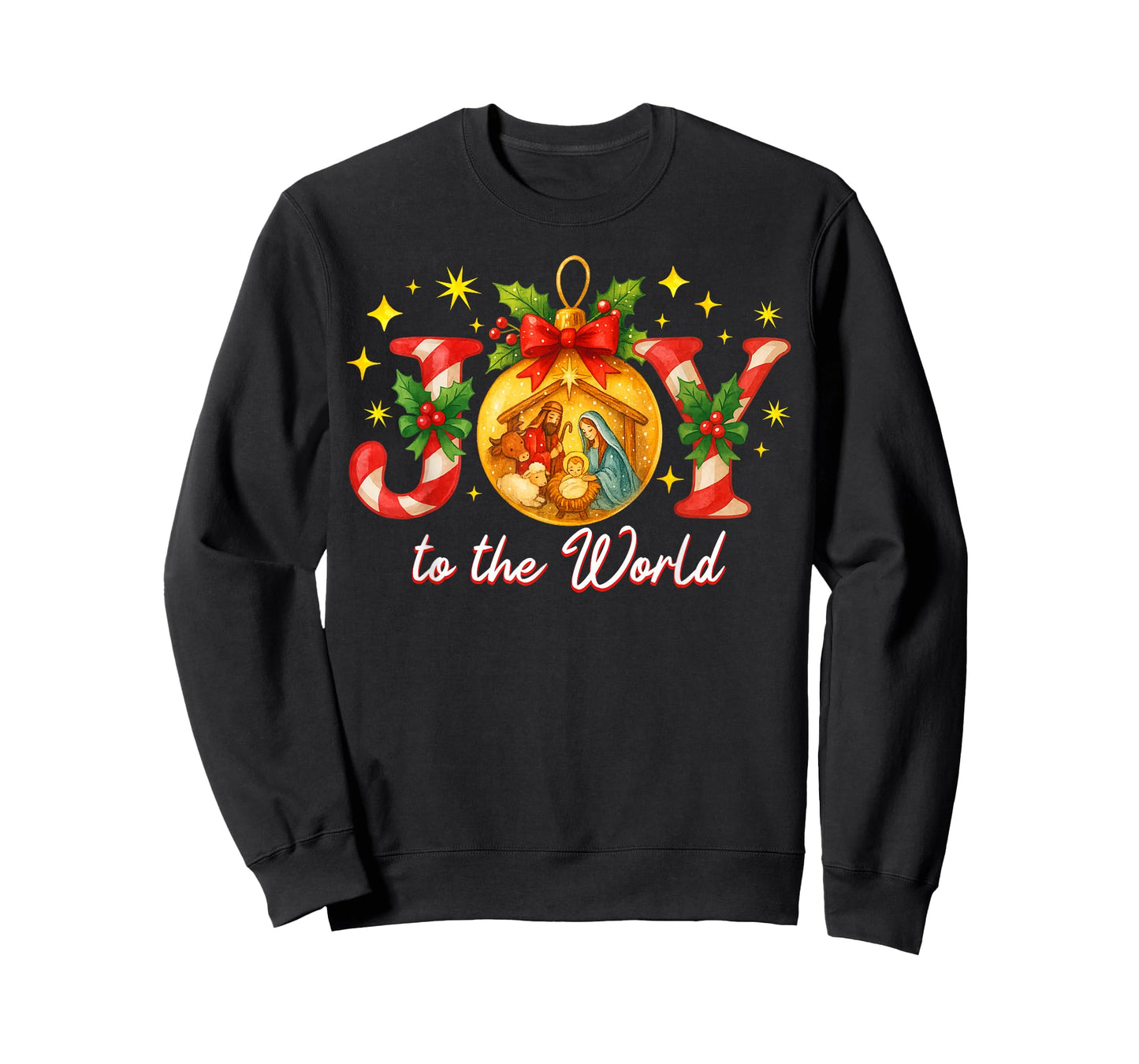 Joy to The World Christmas Christian Nativity T-Shirt