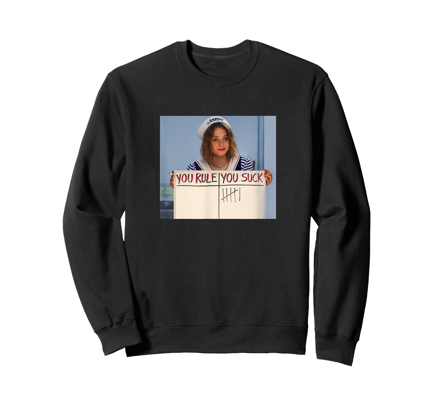 Stranger Things Robin You Rule You Suck Movie Scene Frame T-Shirt