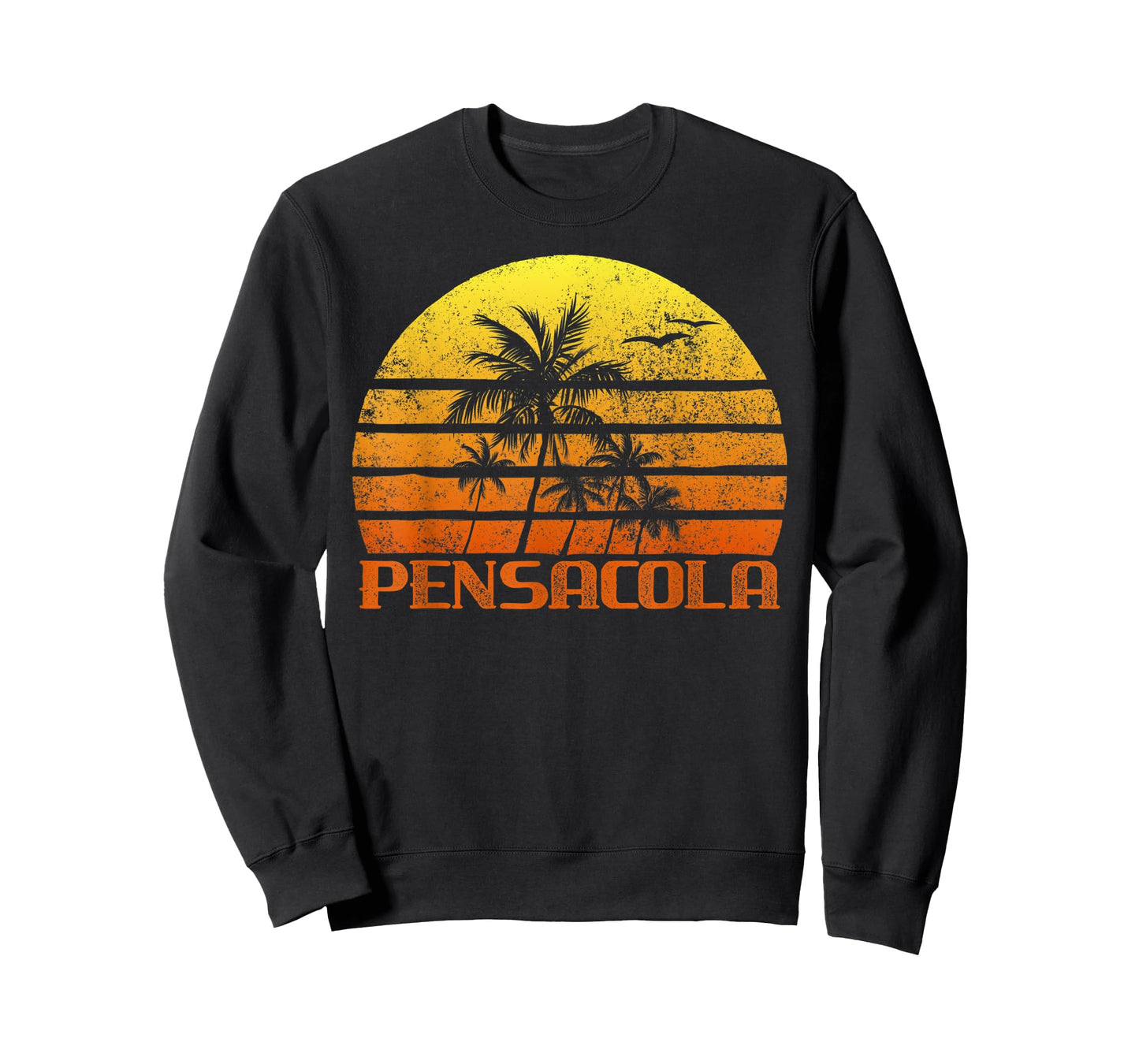 Vintage Retro Beach Vacation Pensacola FL Sunset Men Women T-Shirt