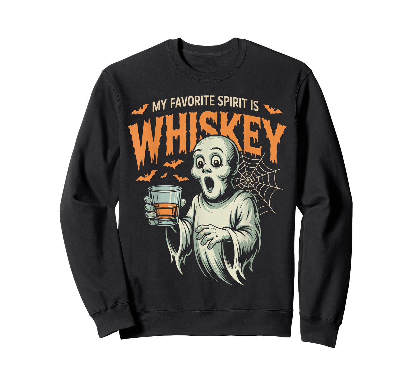 My Favorite Spirit Whiskey Ghost Funny Halloween Costume Pun T-Shirt