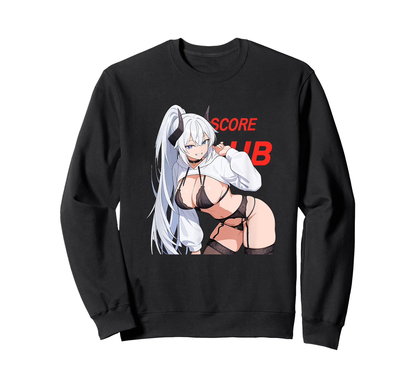Waifu Sexy Anime Girl Horns Japanese Manga Style T-Shirt