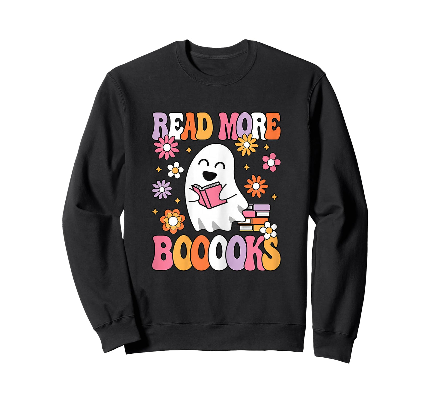 Read More Books Groovy Funny Halloween Teacher Women T-Shirt