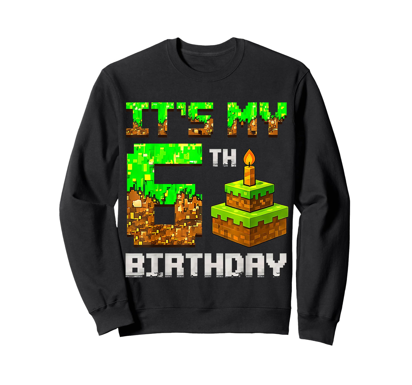 It's My 6th Birthday Game Pixel 6 Year Old Birthday Boy T-Shirt