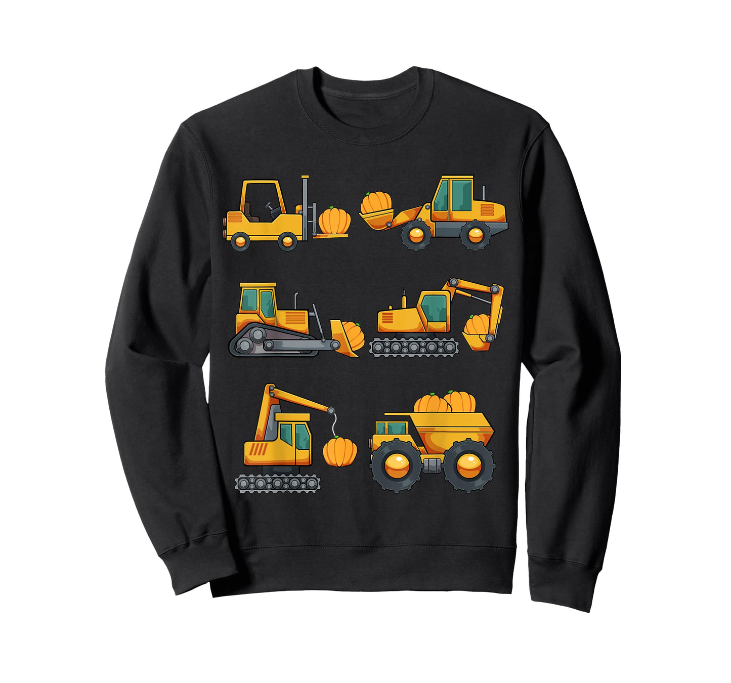 Pumpkin Excavator Lazy Halloween Costume Heavy Equipment T-Shirt