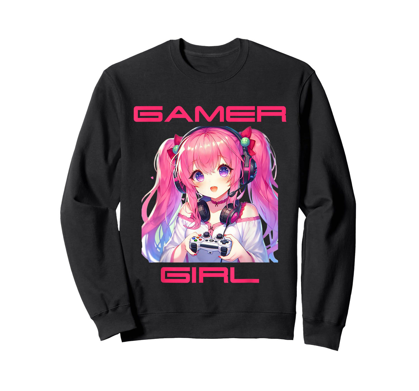 Gamer Girl Anime Birthday Gaming Graphic Teen Girls Women T-Shirt