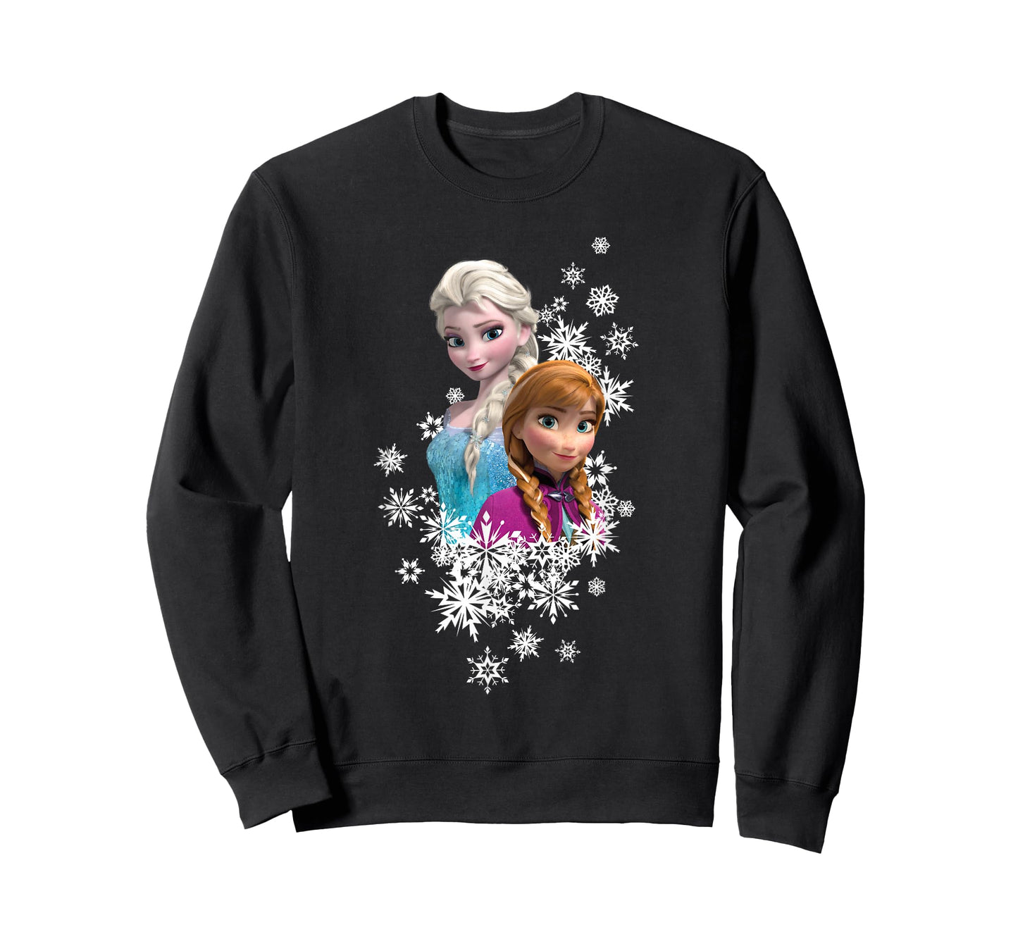 Disney Frozen Anna and Elsa Snowflakes T-Shirt Small