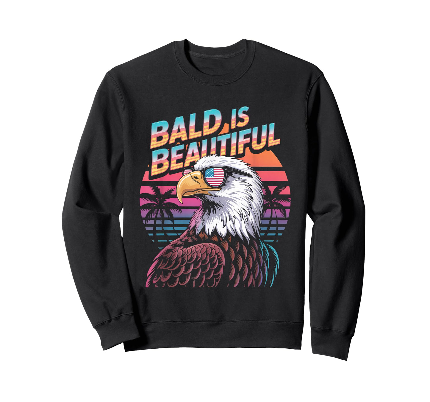 Bald Is Beautiful Eagle Funny 4th of July T-Shirt