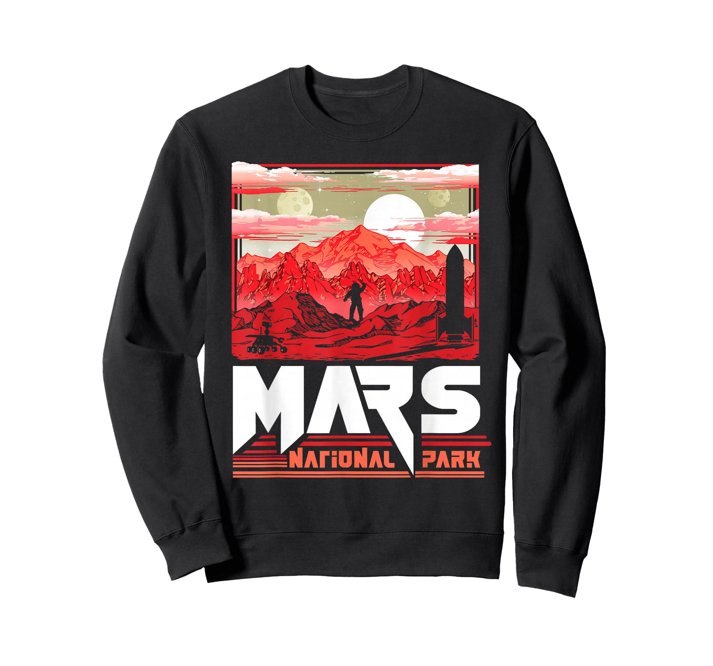 Mars National Park Vintage Sci-Fi Martian Exploration Space T-Shirt