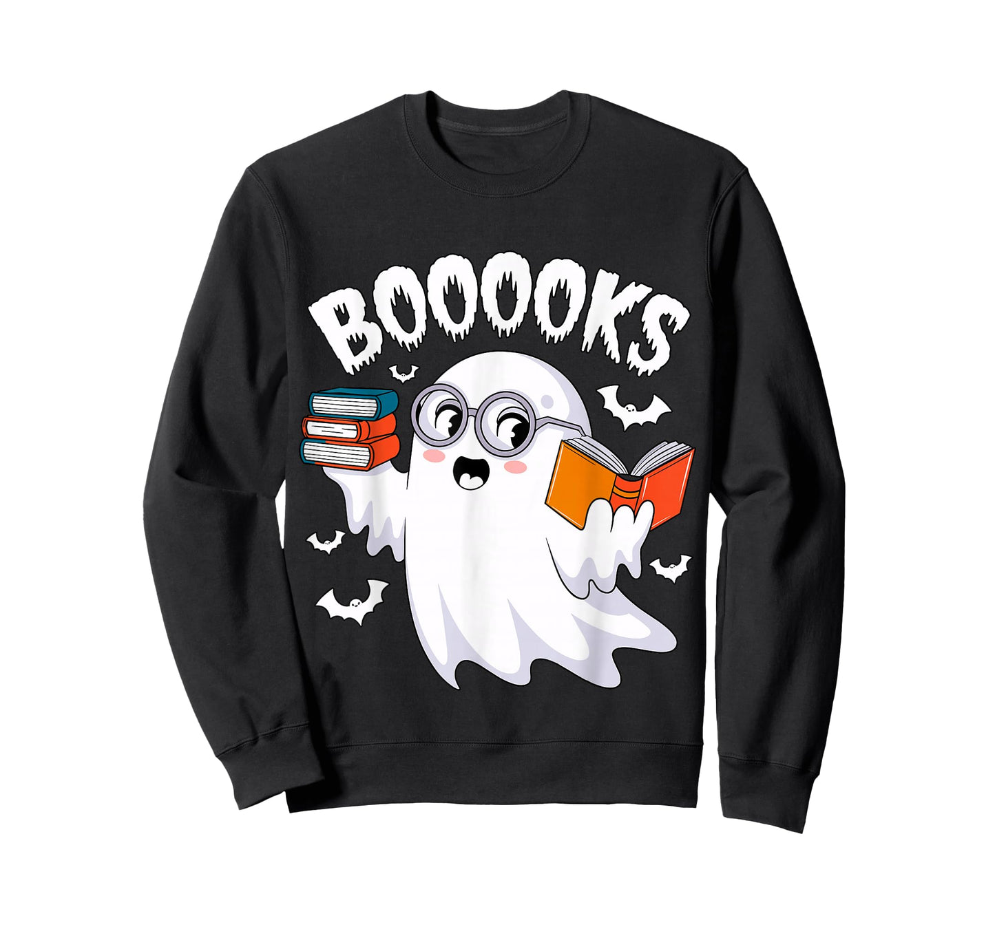 Boooooks Ghost Reading Books Librarian Halloween Costume T-Shirt