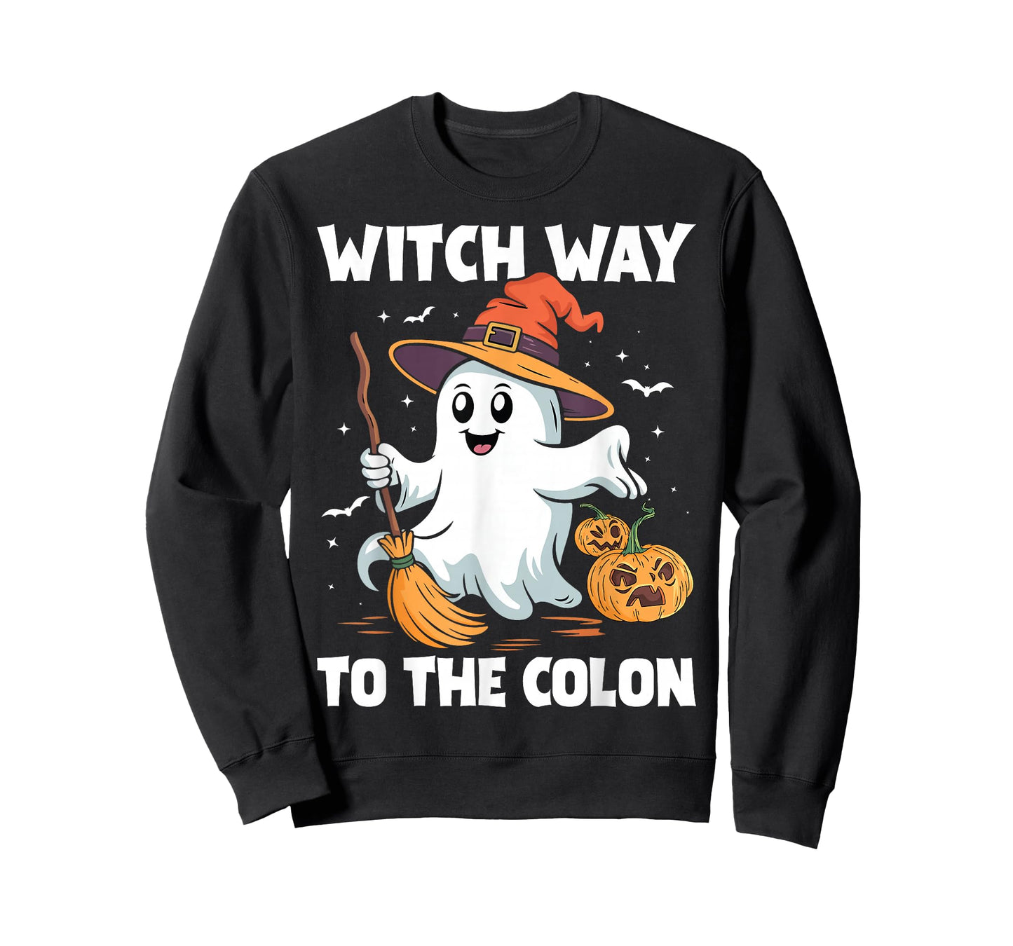 Witch Way to the Colon Cute Ghost Halloween Endoscopy Nurse T-Shirt