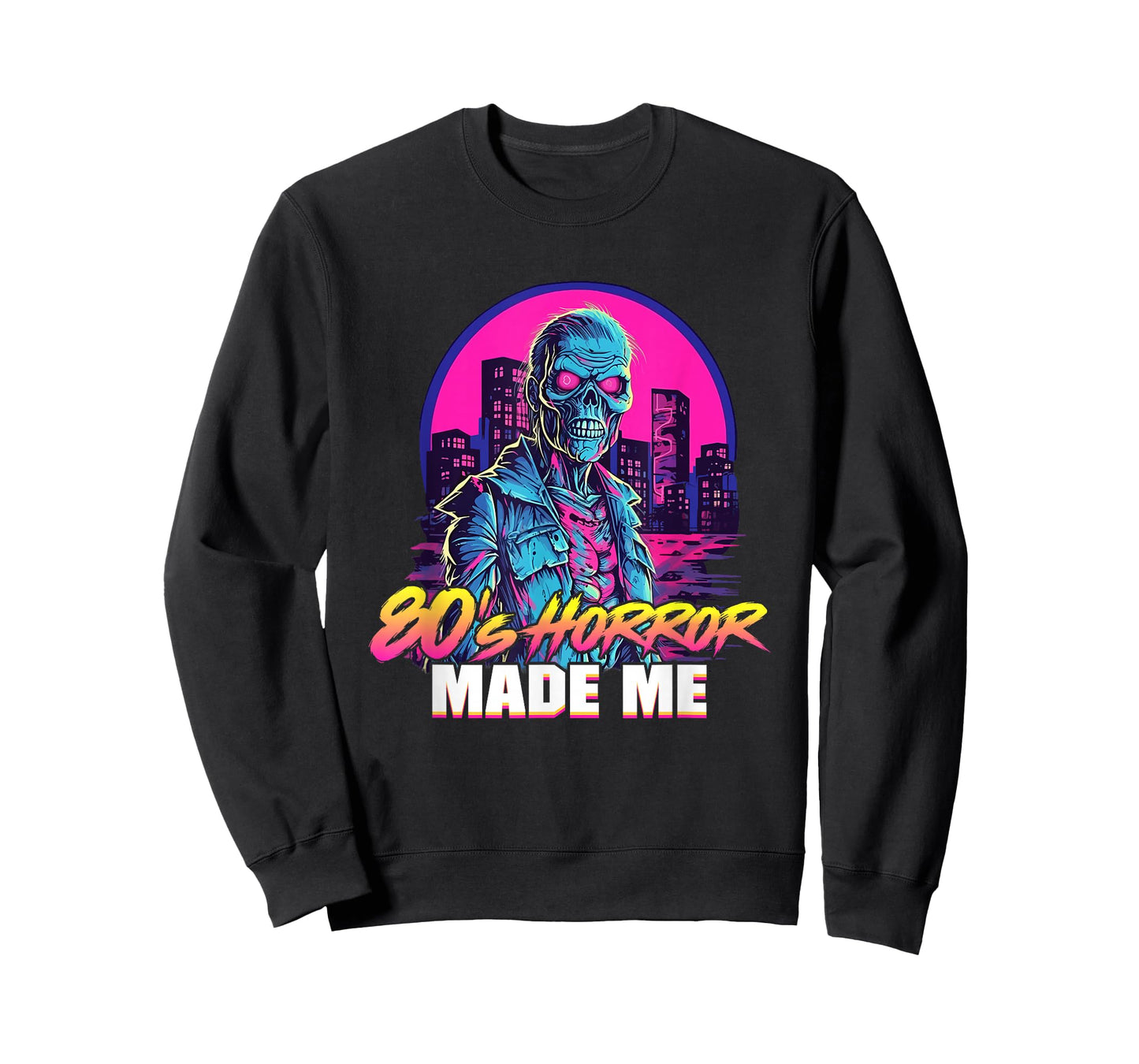 Retro zombie vintage undead 80s horror movies made me T-Shirt