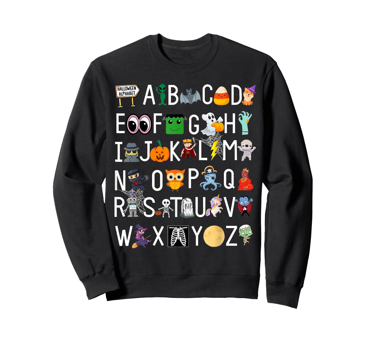 ABCs Learning Kindergarten Teacher Funny Halloween Alphabet T-Shirt