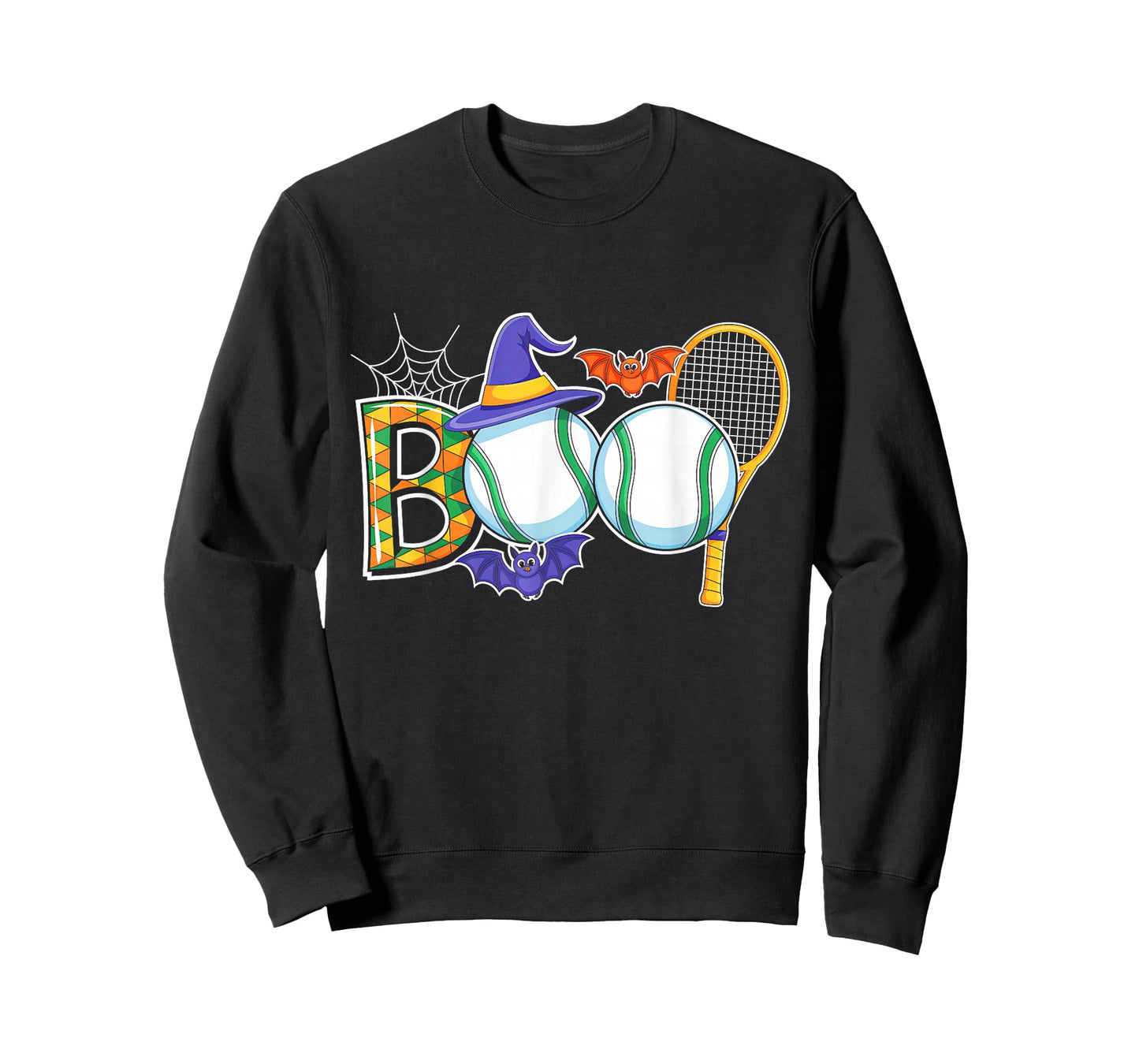 Tennis Boo Creepy Halloween Costume Pumpkin Tennis Lover T-Shirt