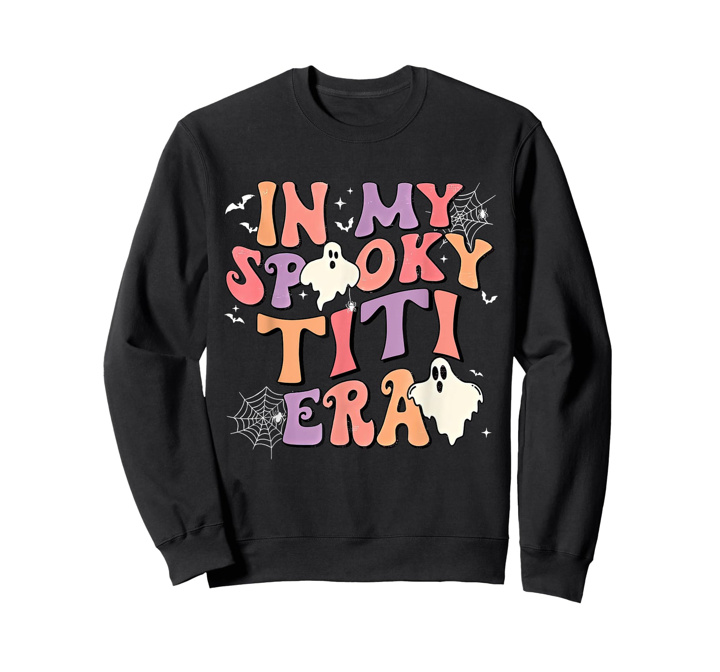 In My Spooky Titi Era Halloween Groovy Witchy Spooky Auntie T-Shirt
