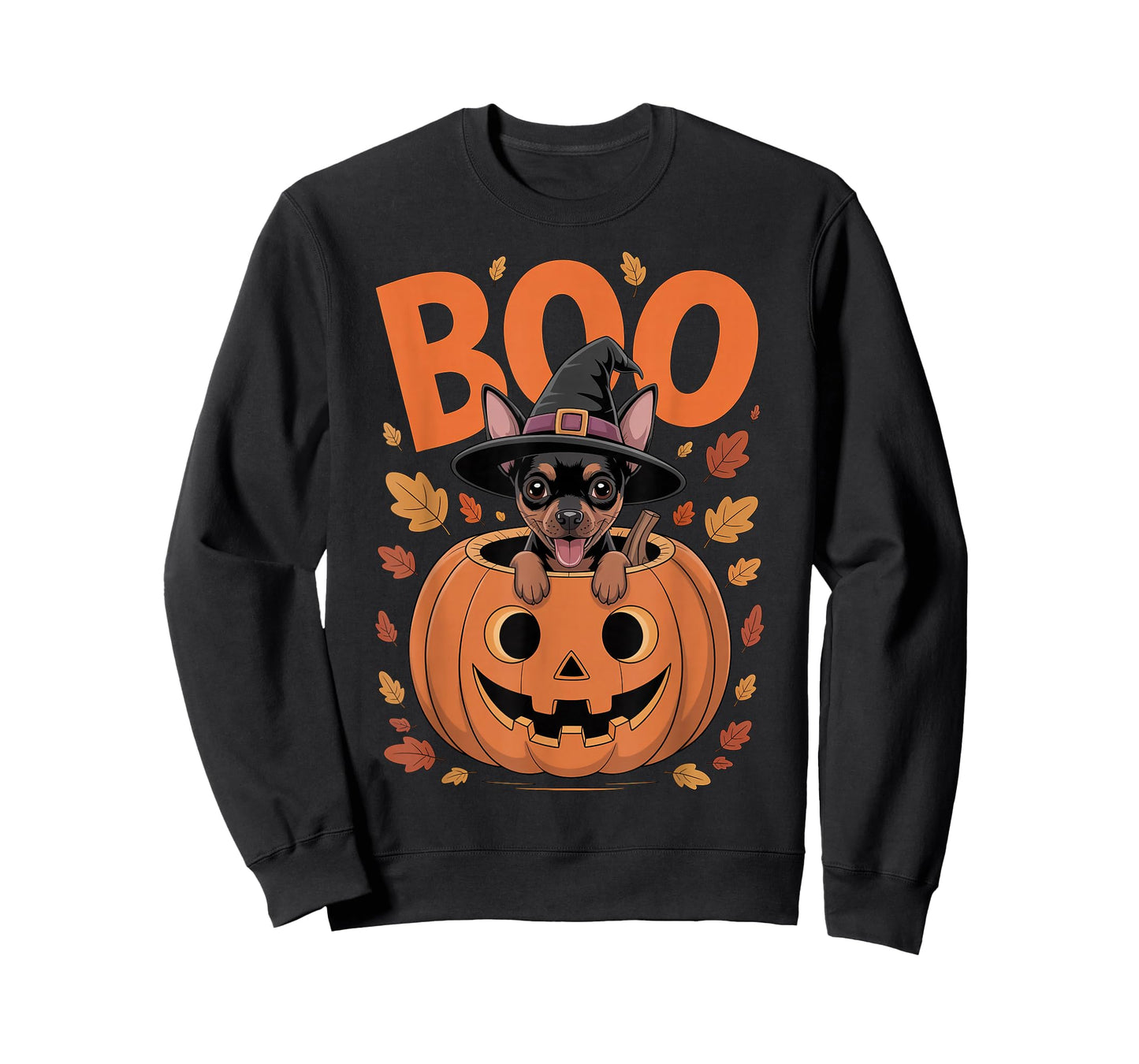 Min Pin Costume on Pumpkin Halloween Miniature Pinscher T-Shirt