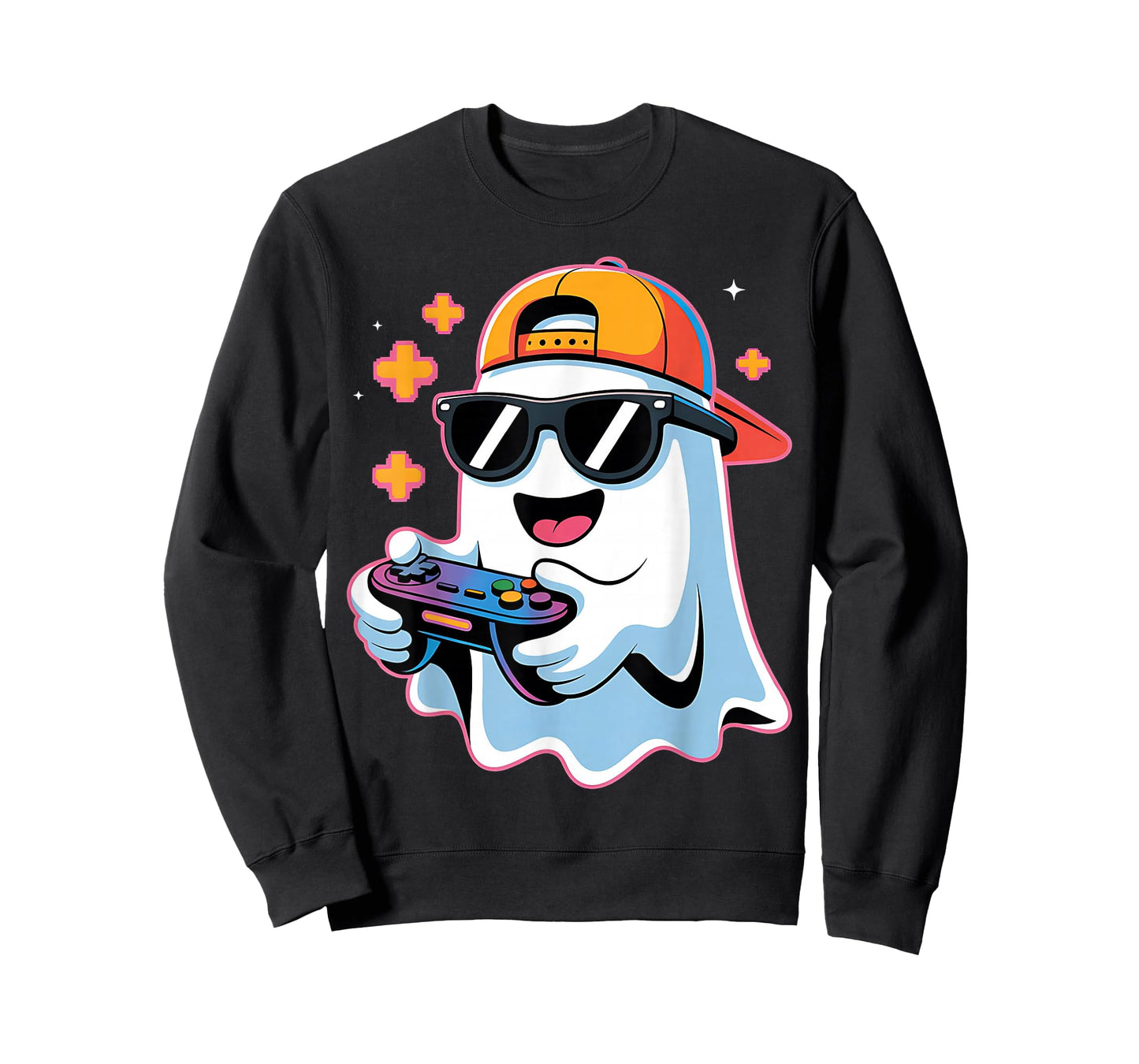 Halloween Boys Kids Ghost Gamer Scary Costume Gaming Men T-Shirt
