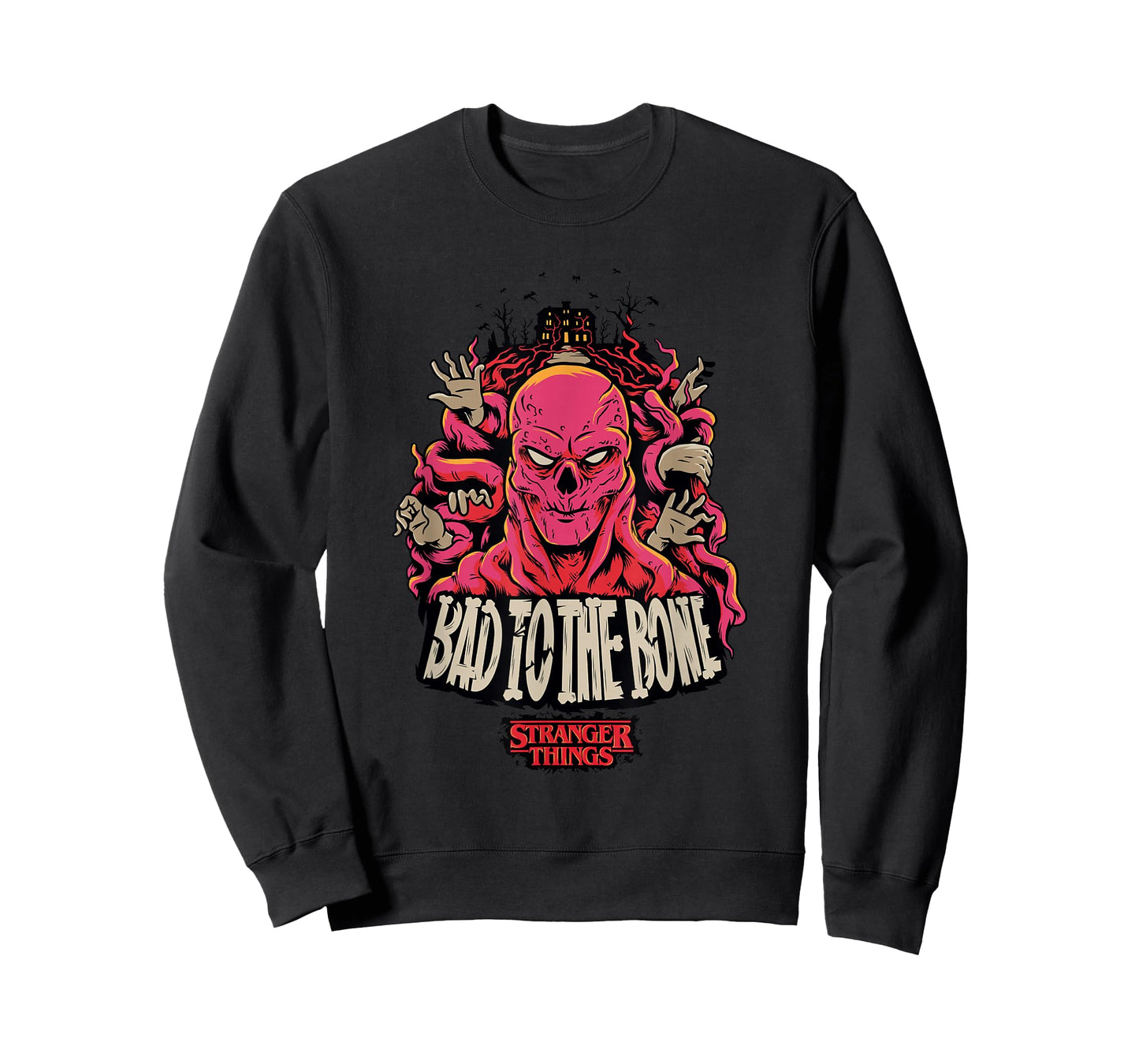 Stranger Things Halloween Vecna Bad To The Bone Big Poster T-Shirt