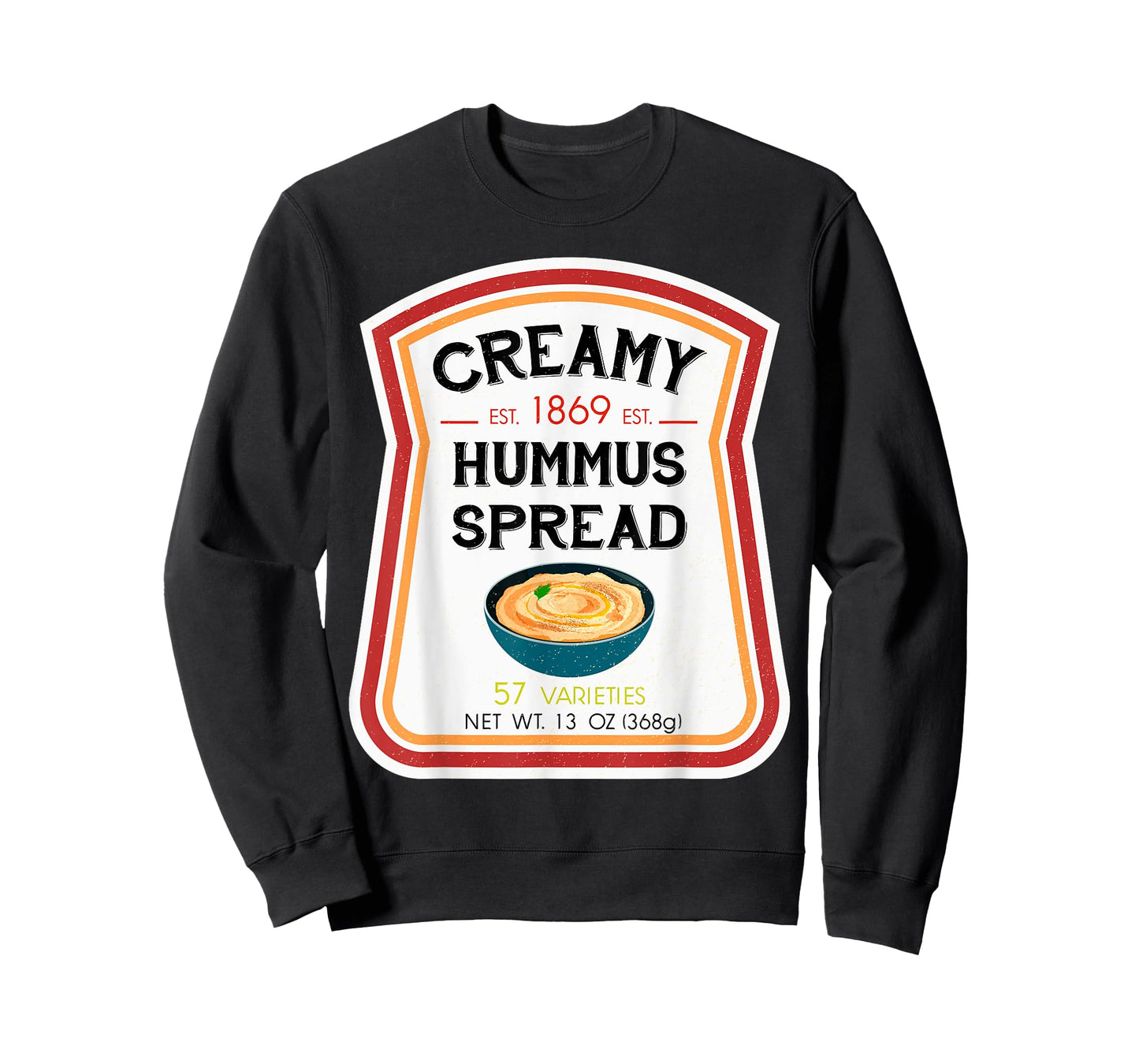 Hummus Spread Bottle Label Halloween 2021 Couples Costume T-Shirt