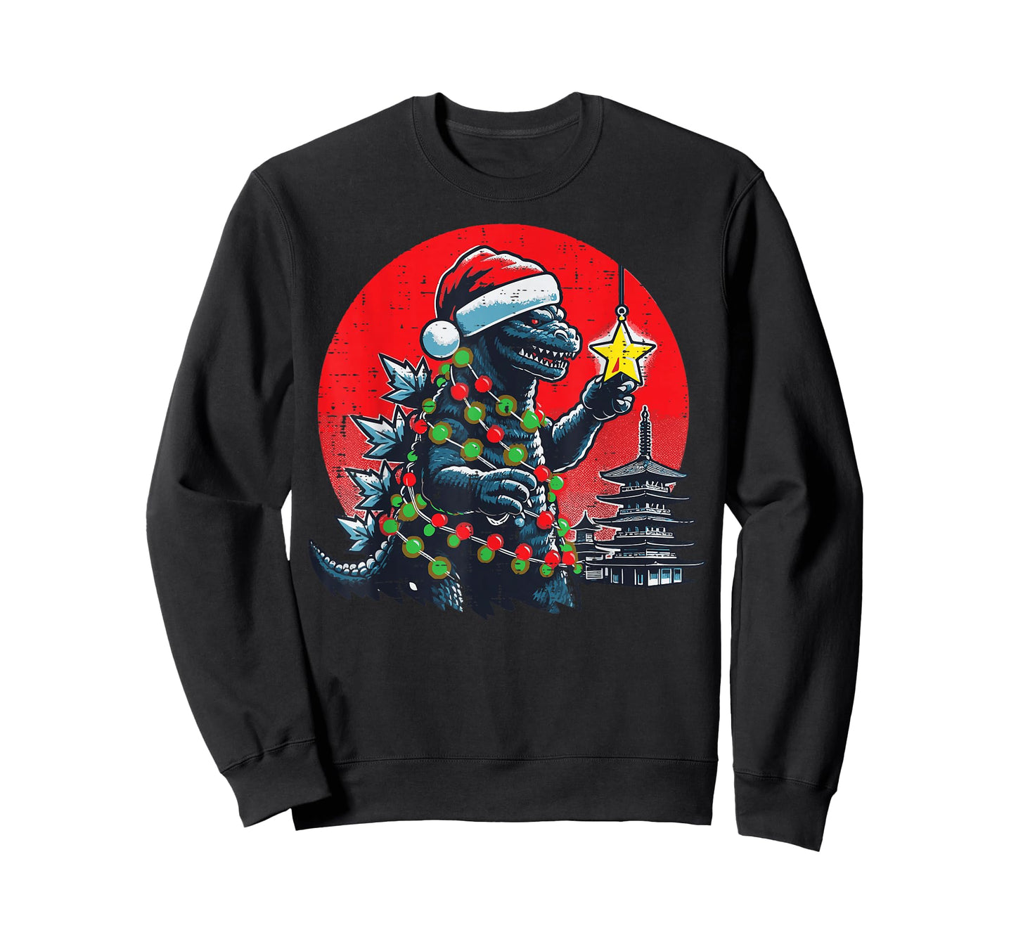 Christmas Japanese Monster Santa Star Xmas Women Kids Men T-Shirt