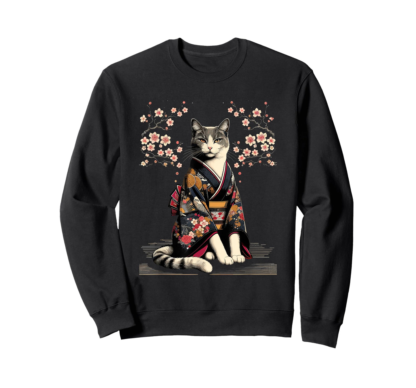 Kawaii Cat Anime Japanese Retro Men Women Kids Funny Cat T-Shirt