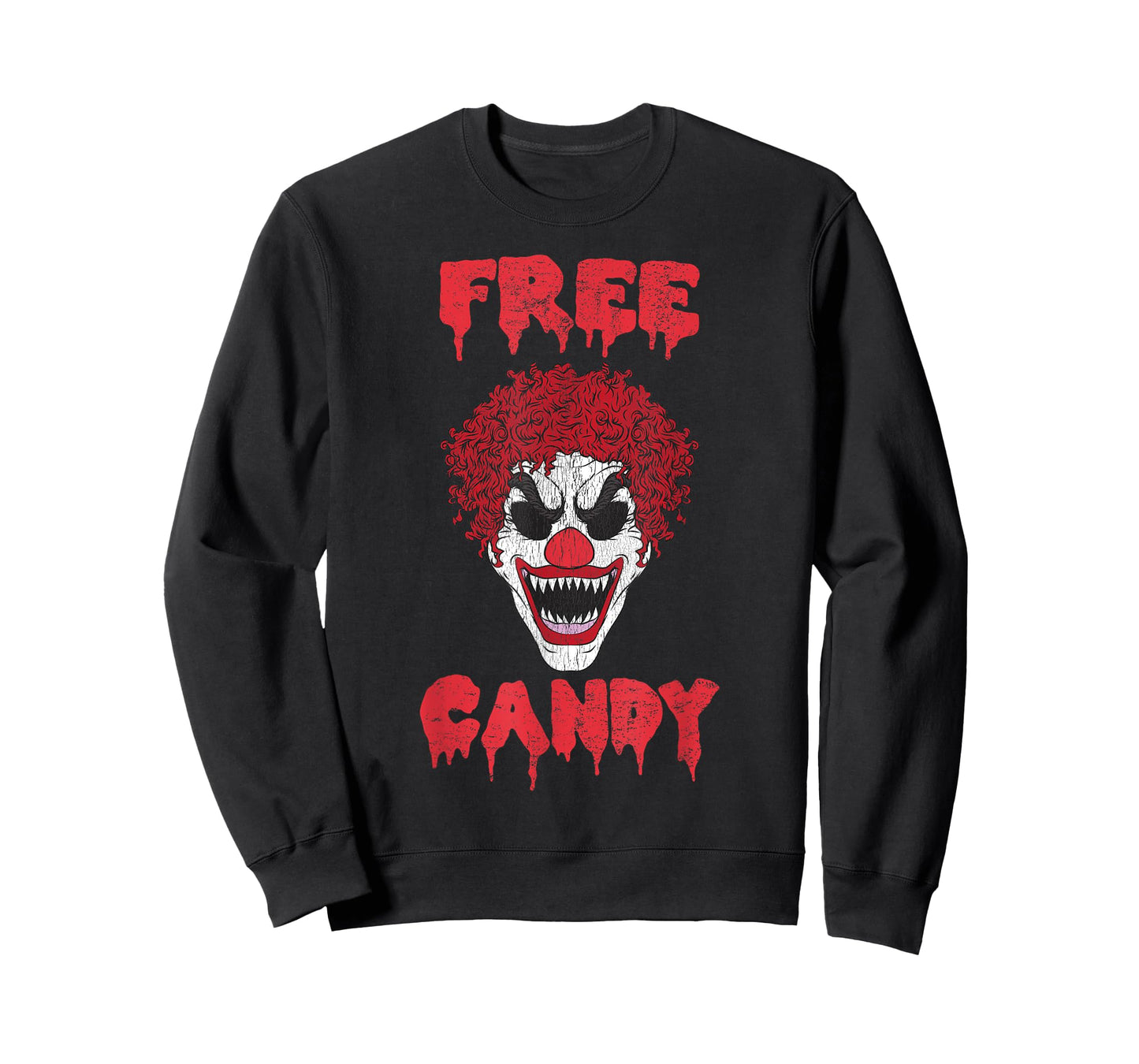 Scary Clown Free Candy Evil Halloween T-Shirt