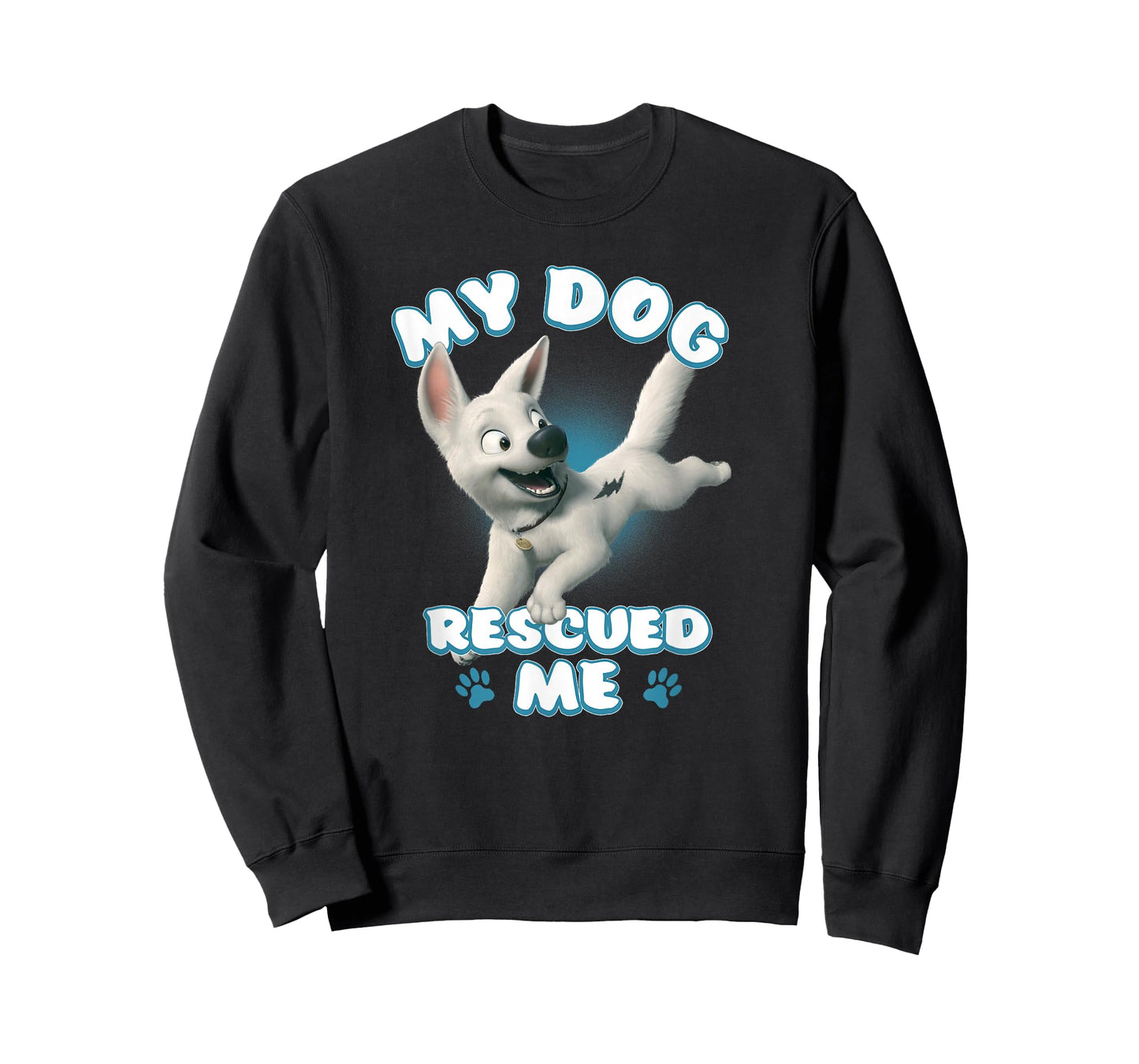 Disney Bolt My Dog Rescued Me Paw Prints T-Shirt