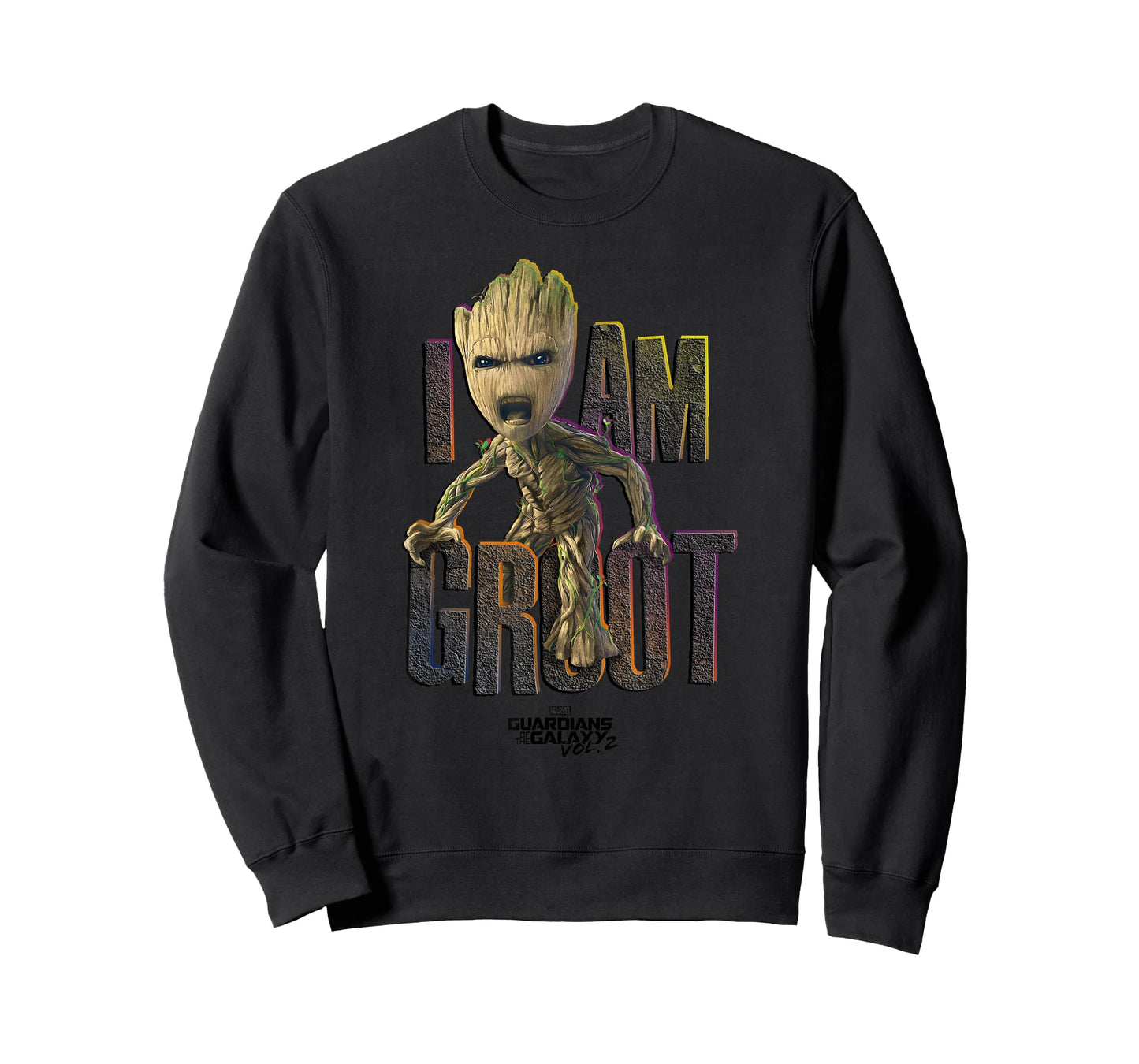 Marvel Guardians Vol.2 I AM Groot Cute Angry T-Shirt Small
